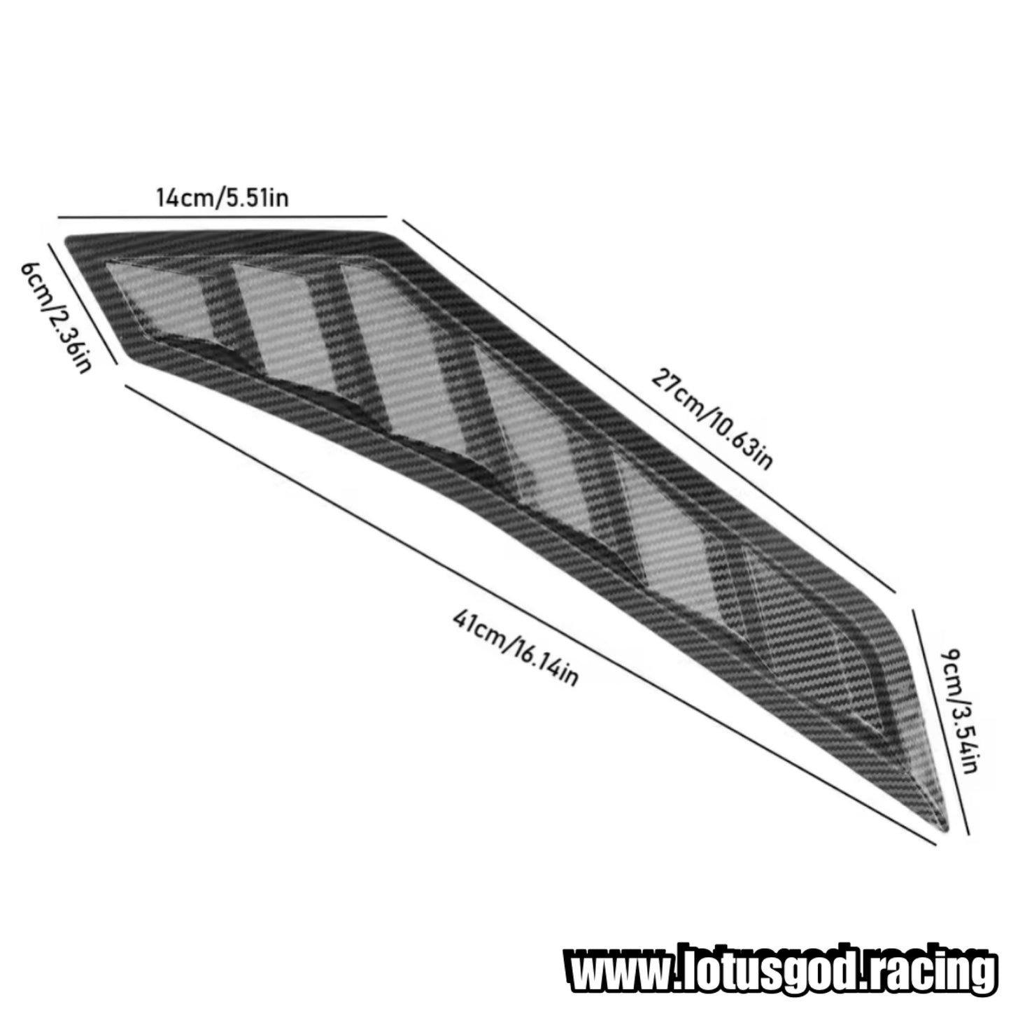Flexible Universal Racing Look Front Bonnet Side Rear Fender Bumper High Air Flow Intake Shark Fin Panel Grill Vent