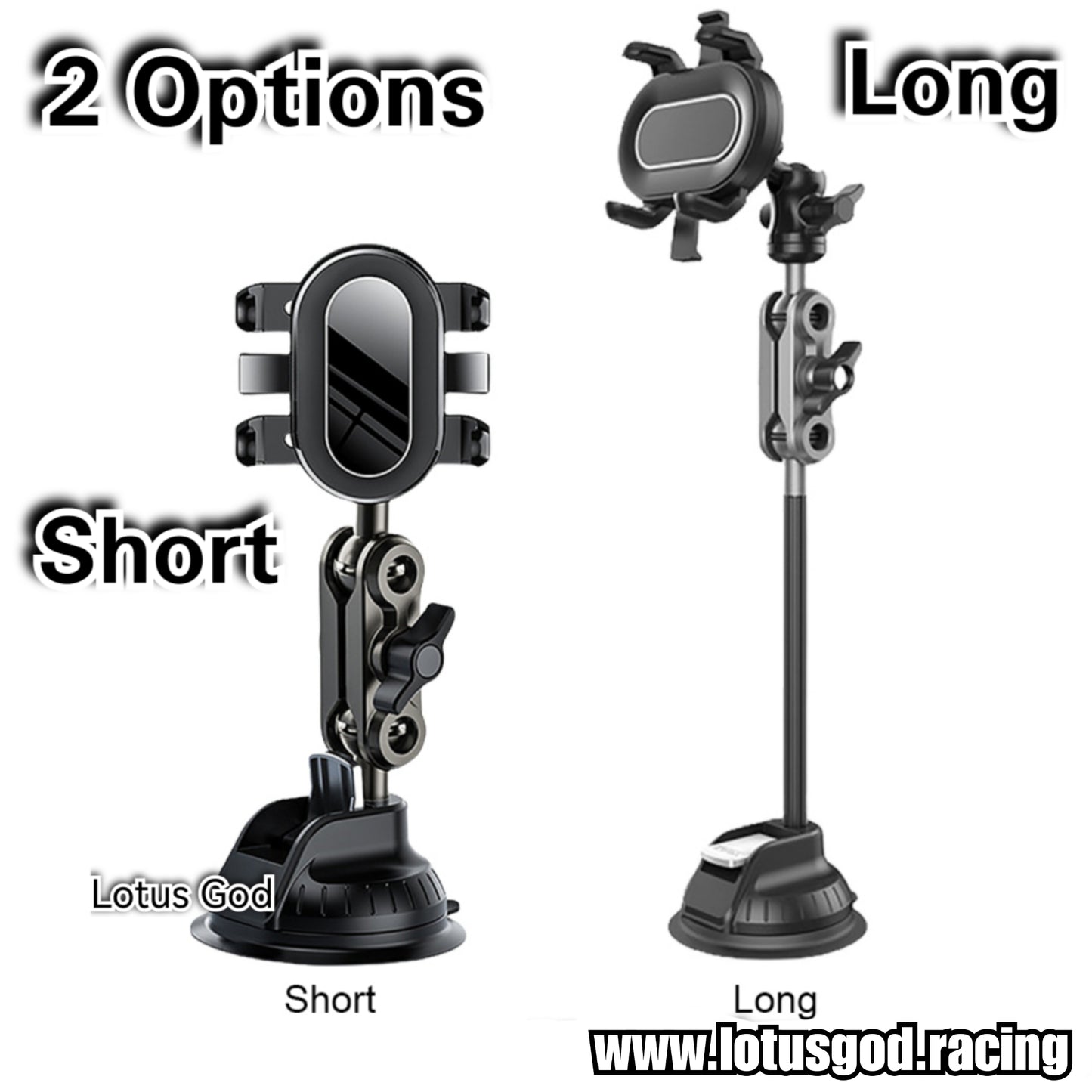 360 Degree Removable Strong Suction Cup Mount Glass Tripod Side Windshield Sticker Windscreen Hp Phone Adapter For 4.7 - 7 inch Iphone Android Handphone