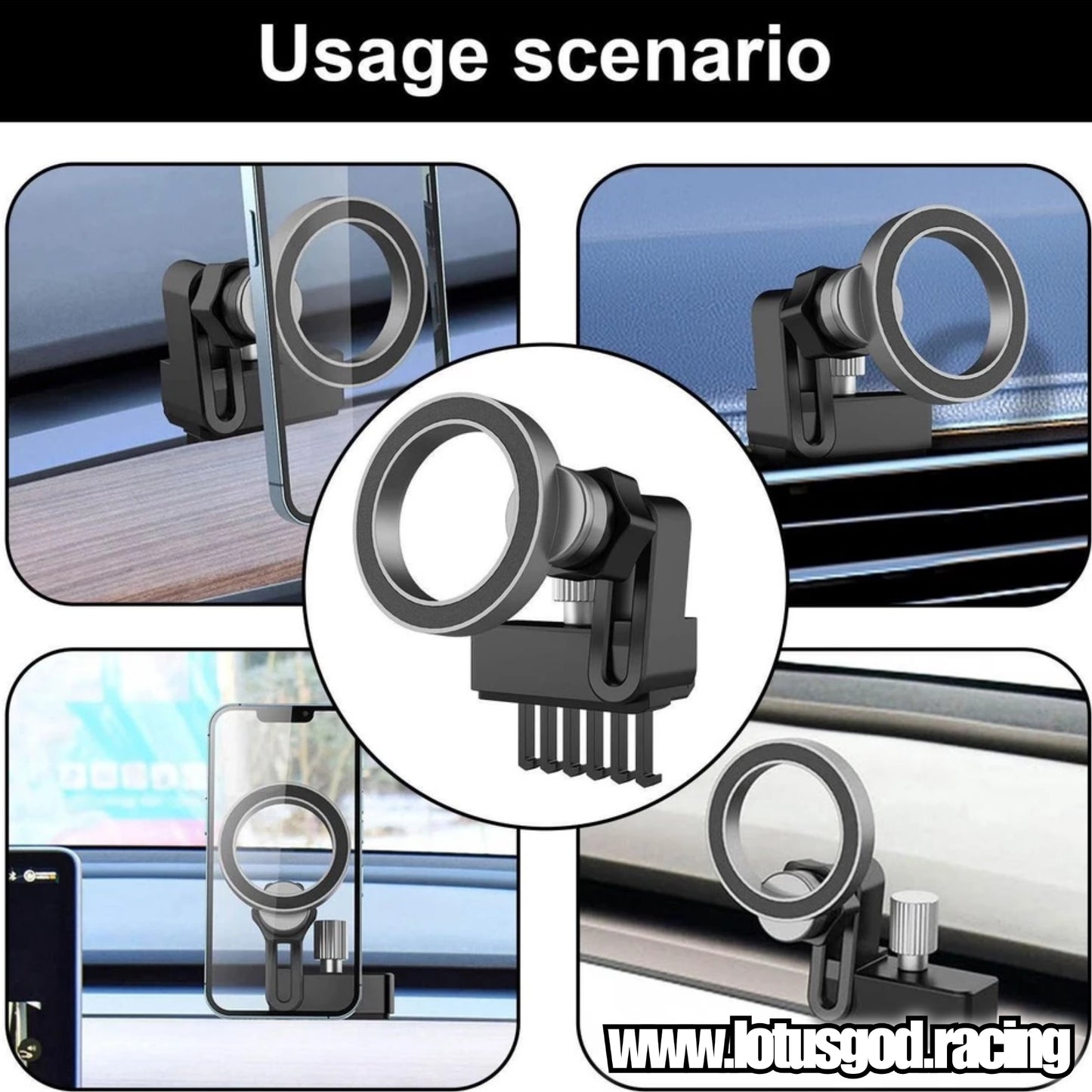 360 Degree Magnet Dash Air Con Vent Dashboard On Android Tablet Iphone Holder For Tesla Model 3 Y