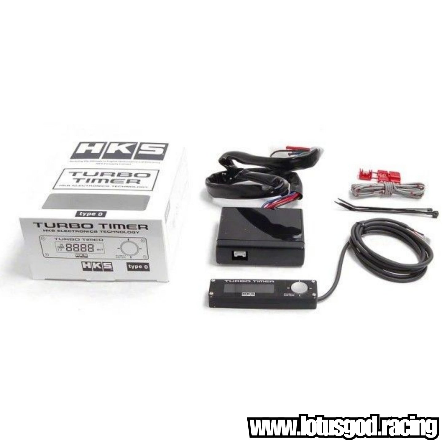 HKS Racing Car Black Turbo Timer LED Type 0 Digital Led Display Count Down Engine Timer