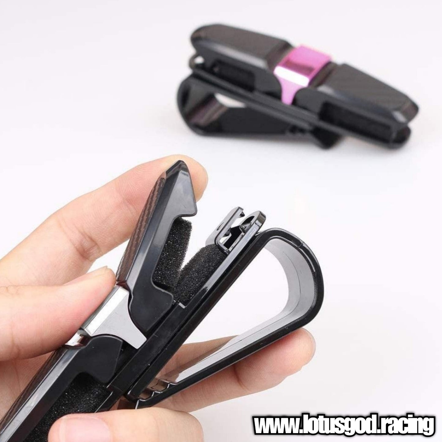 180 Degree Adjustable Carbon Fiber Look Visor Clip For Glasses Cash Card Carpark Ticket Adjustable Sunglasses Holder Accessories
