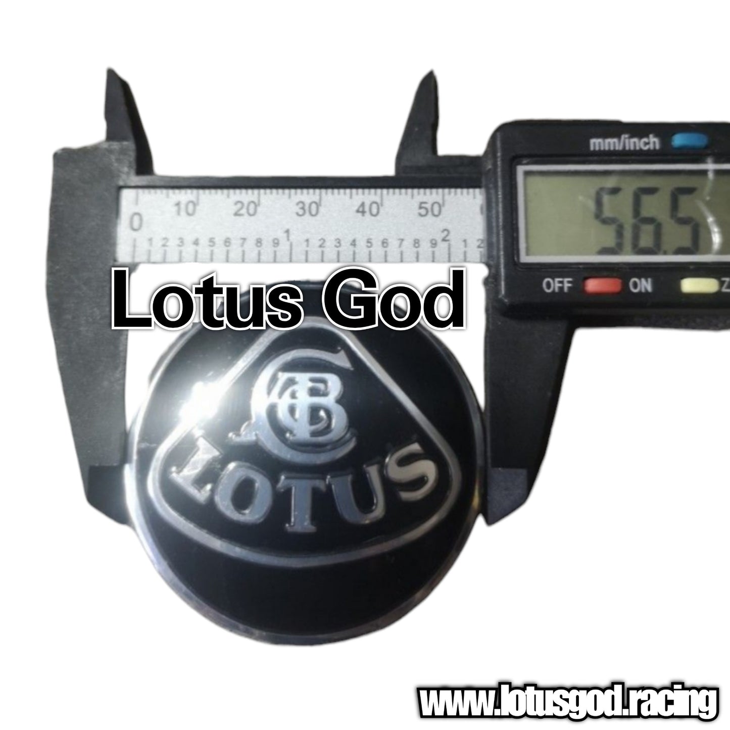 Lotus Yellow | Black Bonnet Nose Boot Badge Wheel Hub Emblem 56.5mm For Elise Exige S2 Etc