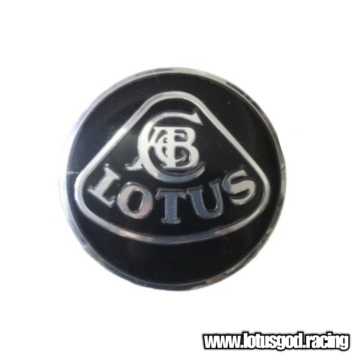 Lotus Yellow | Black Bonnet Nose Boot Badge Wheel Hub Emblem 56.5mm For Elise Exige S2 Etc