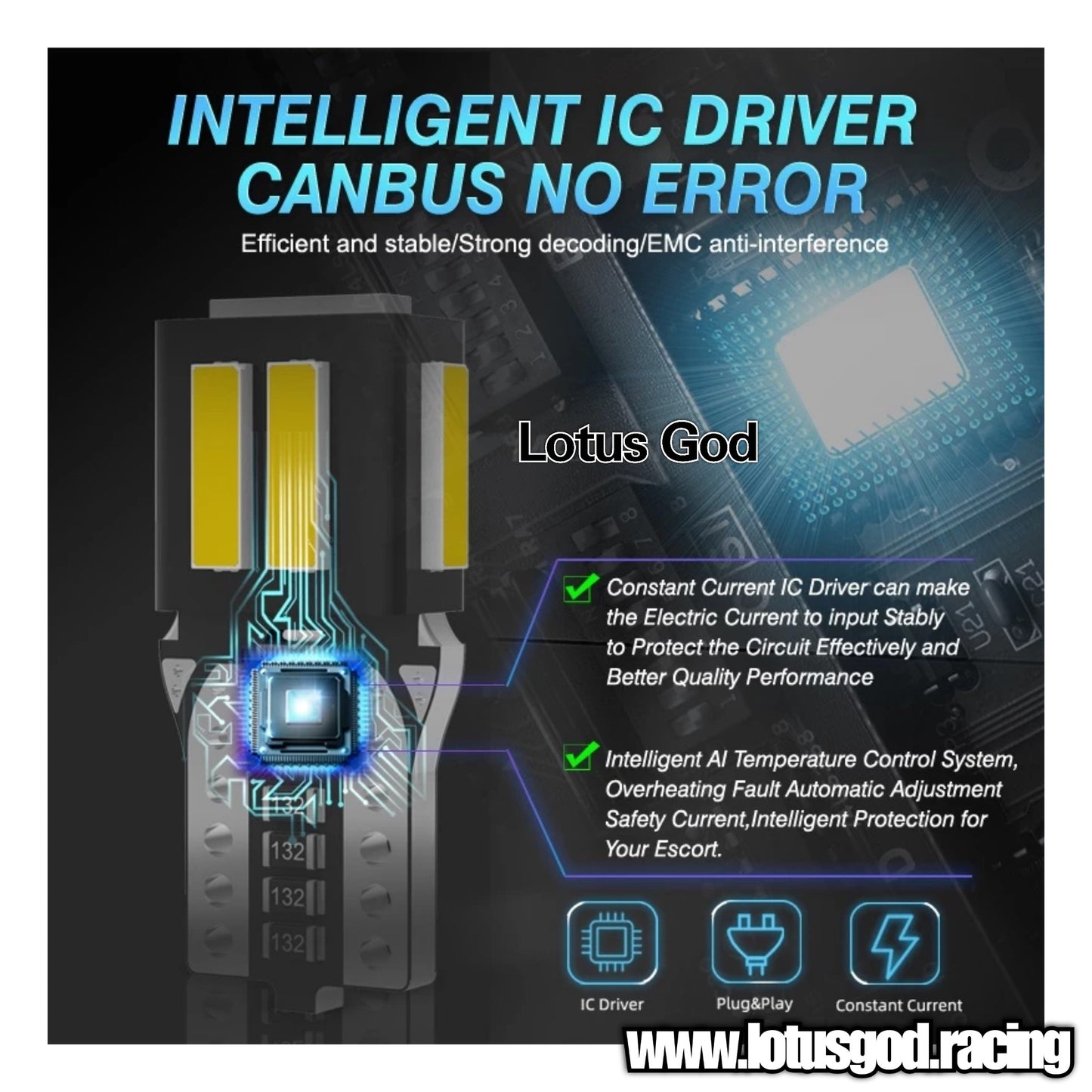 T10 Seoul Canbus Error Free White | Orange LED Bulb DRL Pole Reverse Marker Parking Reading Licence Plate Light Interior Reading Lamp 12V