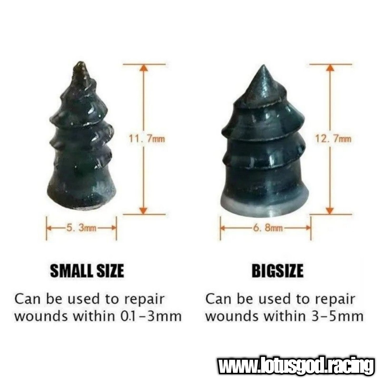 10 X Tubeless Tyre Repair Nails Plug For Car Motorcycle Truck Scooter EBike Tire Puncture Repair Screw In Rubber Tool