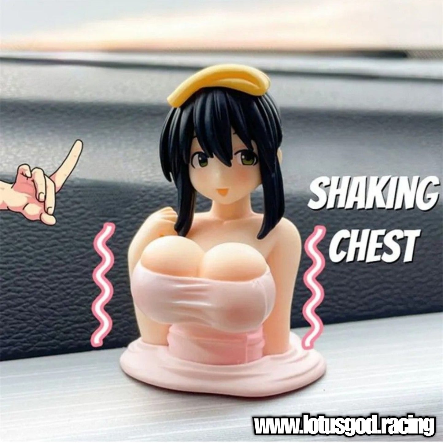 Kanako Model Kawaii Anime Mini Statue Cute Sexy Chest Boobs Shaking Ornaments For Car Lorry Van Pick Up Dashboard Decorations