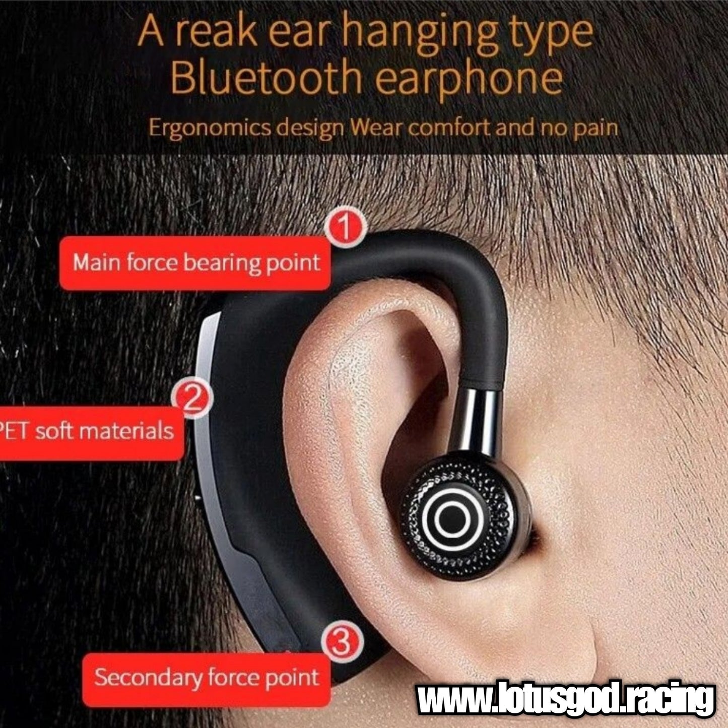 Handsome Looking Wireless Bluetooth V8 | V9 Stereo Earphone Handsfree BT Headset Earpiece