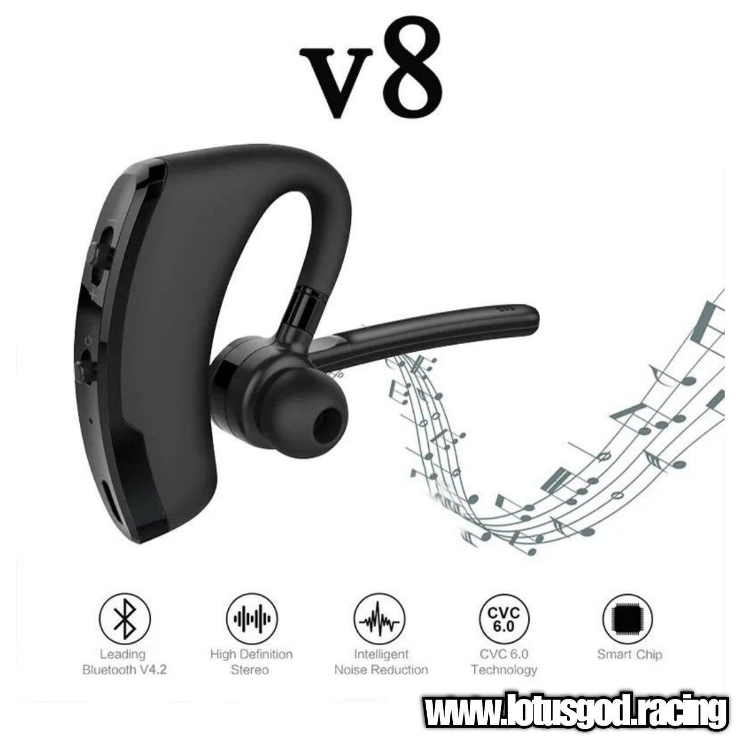 Handsome Looking Wireless Bluetooth V8 | V9 Stereo Earphone Handsfree BT Headset Earpiece