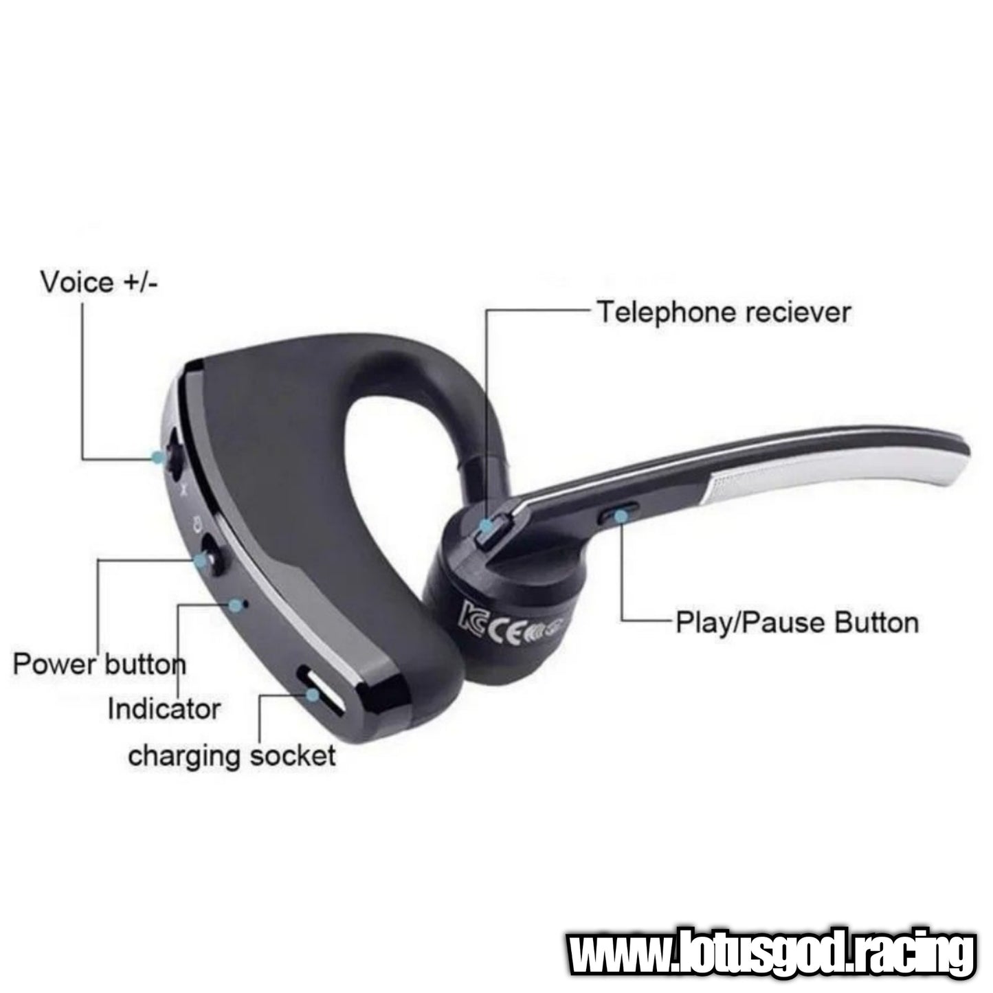 Handsome Looking Wireless Bluetooth V8 | V9 Stereo Earphone Handsfree BT Headset Earpiece
