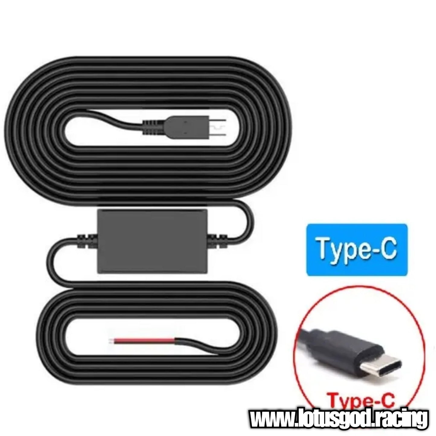 12 | 24 Volts Car Dash Cam Hardwire Kit To 5 Volts Converter Mini Micro USB Type C Charger Cable 3.2m Hard Wire For Auto DVR Dashcam Mirror Camera Recorder Etc