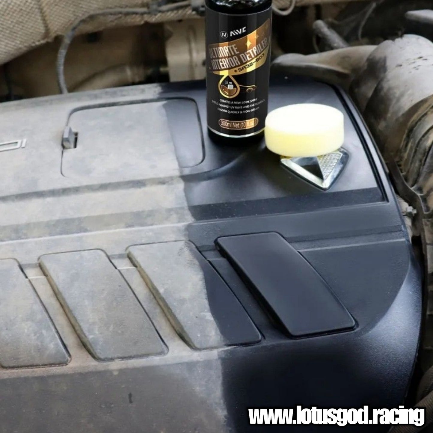 Ultimate Dashboard Interior Shine Dash Leather Vinyl Plastic Detailer Cleaner + Round Sponge 120ml