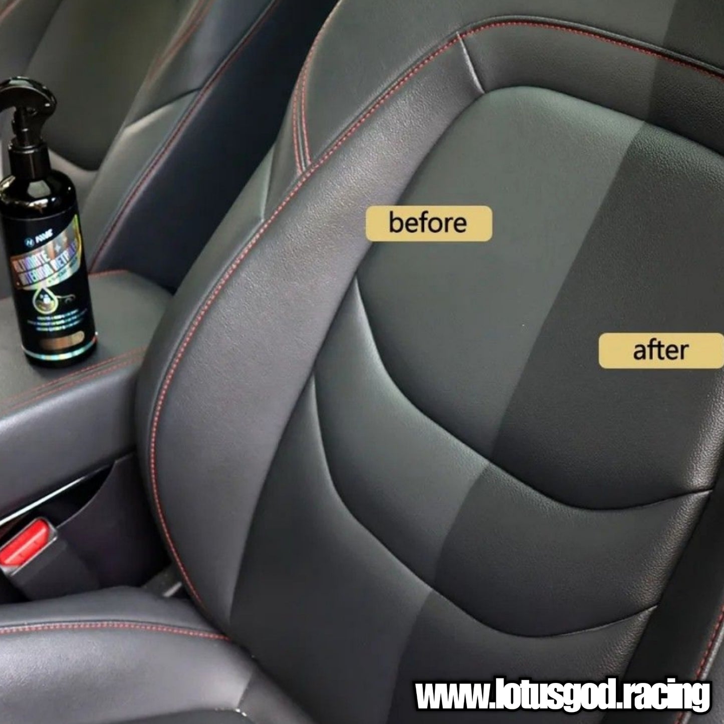 Ultimate Dashboard Interior Shine Dash Leather Vinyl Plastic Detailer Cleaner + Round Sponge 120ml