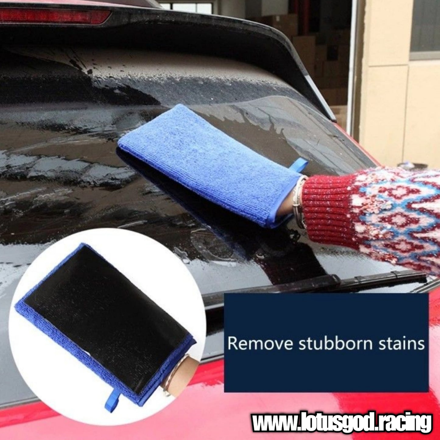 Clay Mitt Medium Grade Clay Bar Infused Mitt Car Detailing Towel Quickly Removes Debris from Paint Glass