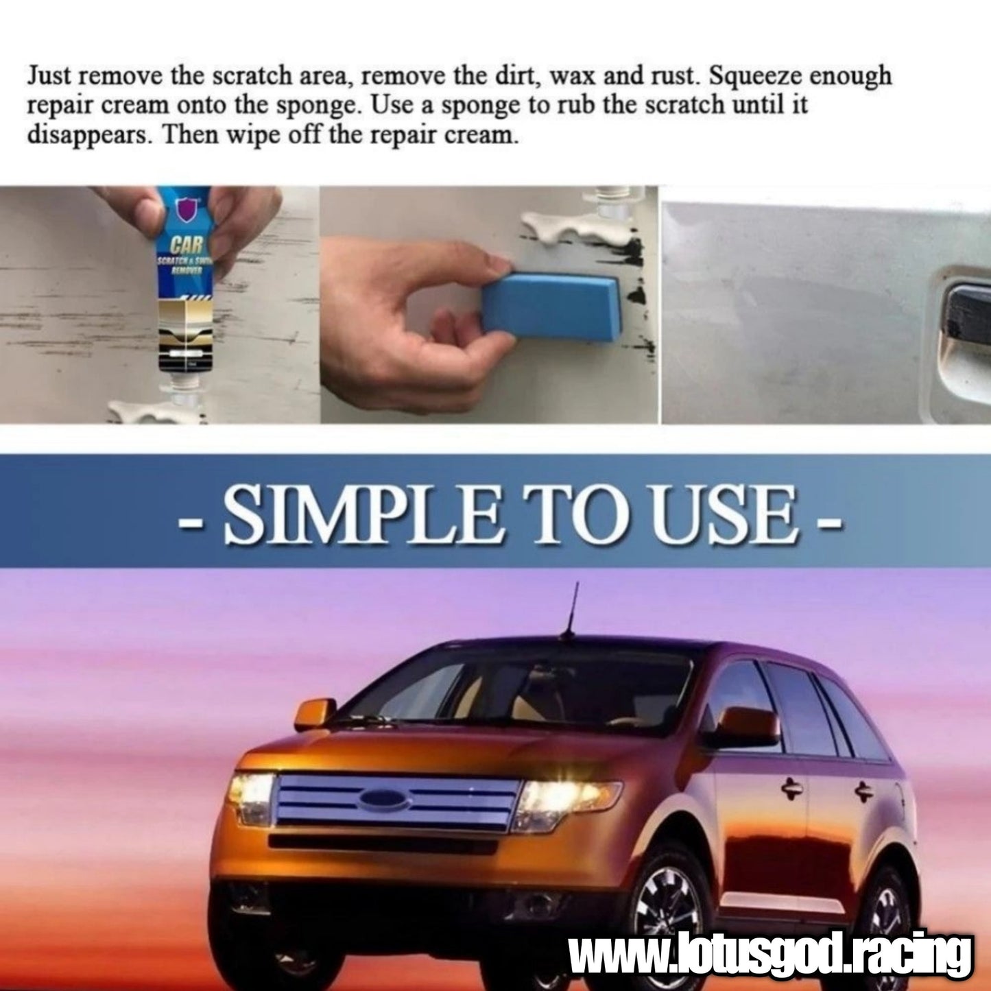 Light Scratch and Light Swirl Mark Remover For Car & Motorcycle Paint Scratch Repair Polishing Wax & Polish Compound 120 ml