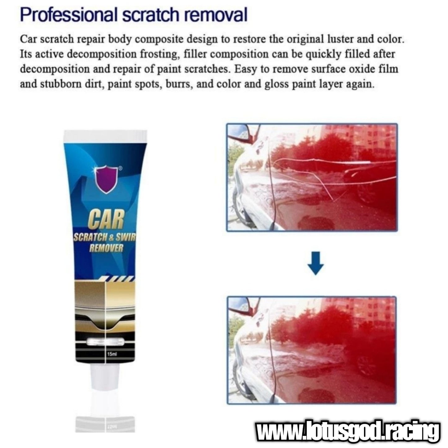 Light Scratch and Light Swirl Mark Remover For Car & Motorcycle Paint Scratch Repair Polishing Wax & Polish Compound 120 ml