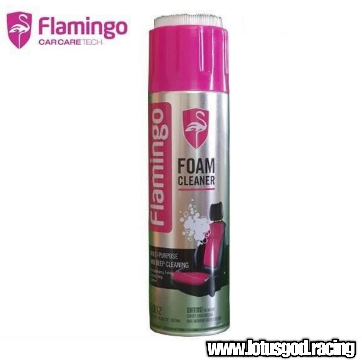 Flaming Flamingo Deep Cleaning Multipurpose Foam + Brush For Tyre Interior Dash Etc