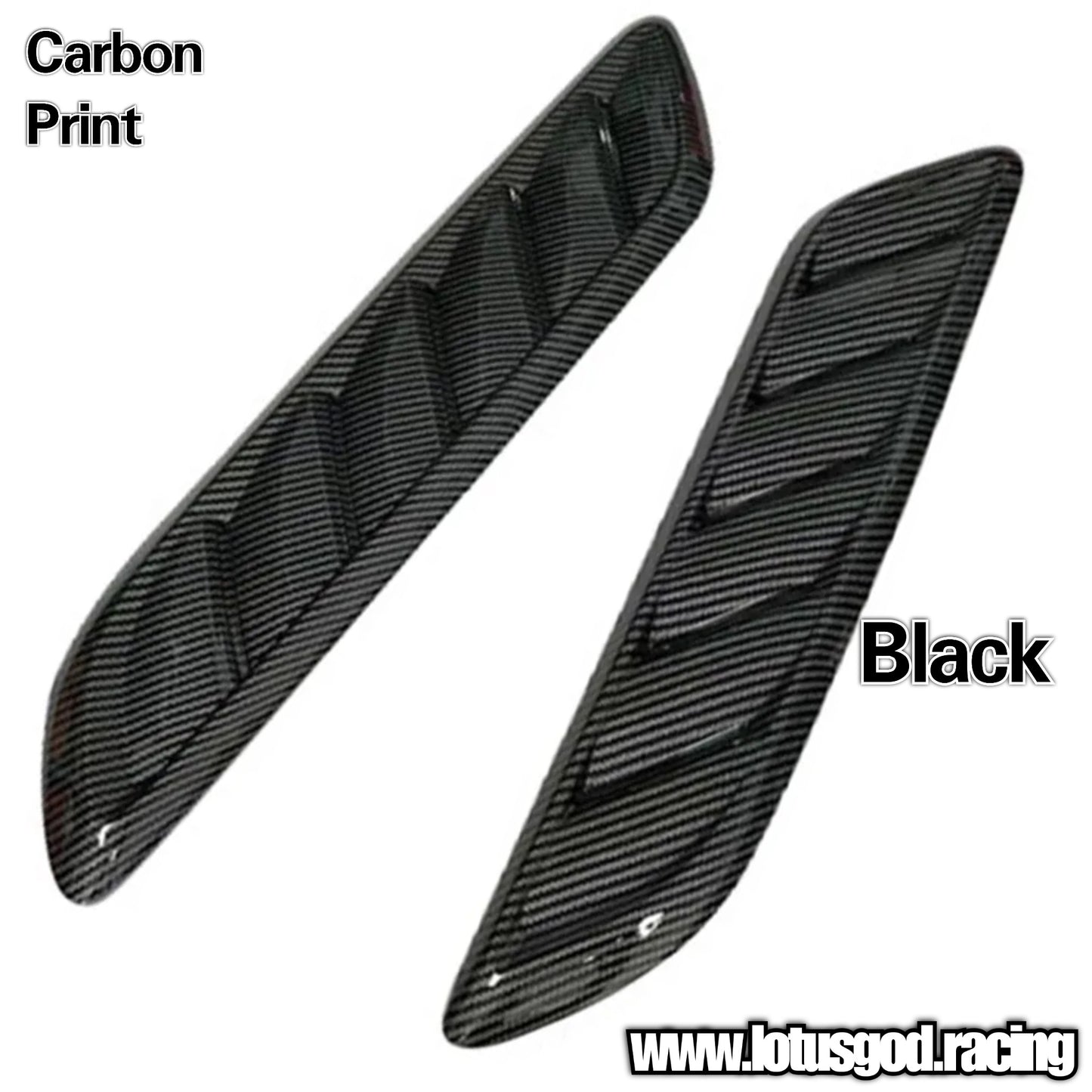 Universal Racing Look Front Bonnet Side Rear Fender Bumper High Air Flow Intake Shark Fin Panel Grill Vent