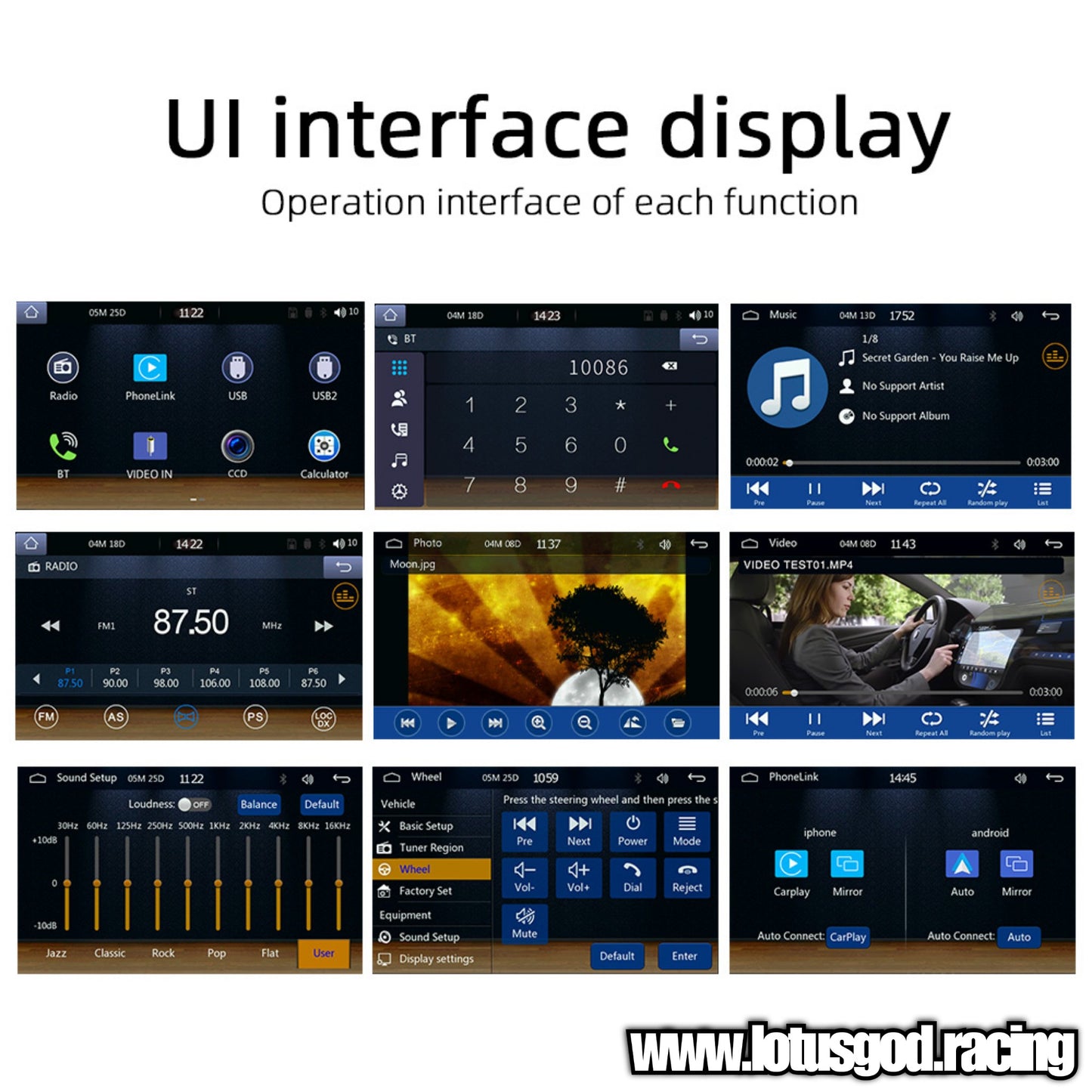 1 Din CarPlay 5 Inch Bluetooth Mirror Link Wide Touch Screen Screen USB Mp3 4 5 Window CE Car Audio FM Radio GPS Car Play Unit
