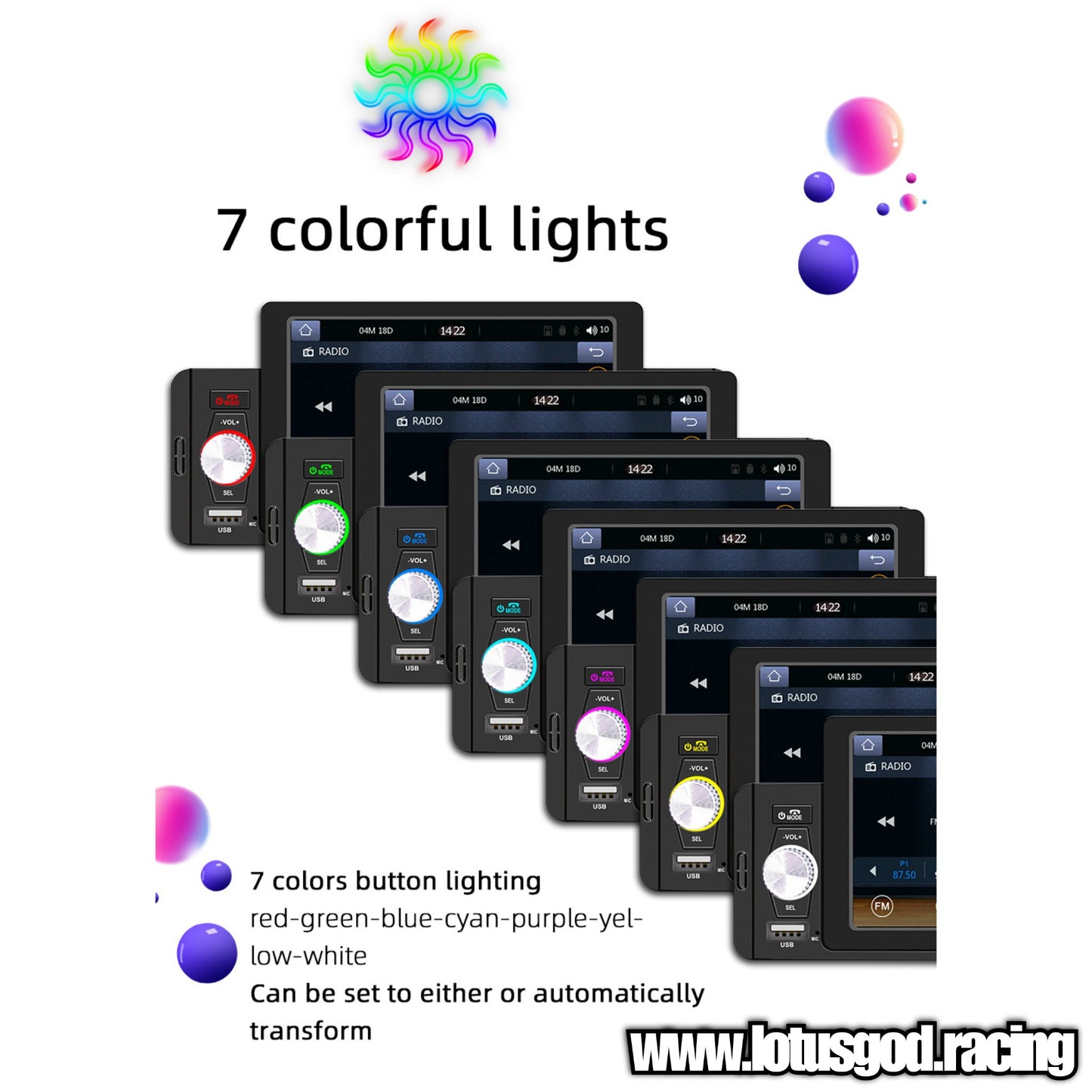 1 Din CarPlay 5 Inch Bluetooth Mirror Link Wide Touch Screen Screen USB Mp3 4 5 Window CE Car Audio FM Radio GPS Car Play Unit
