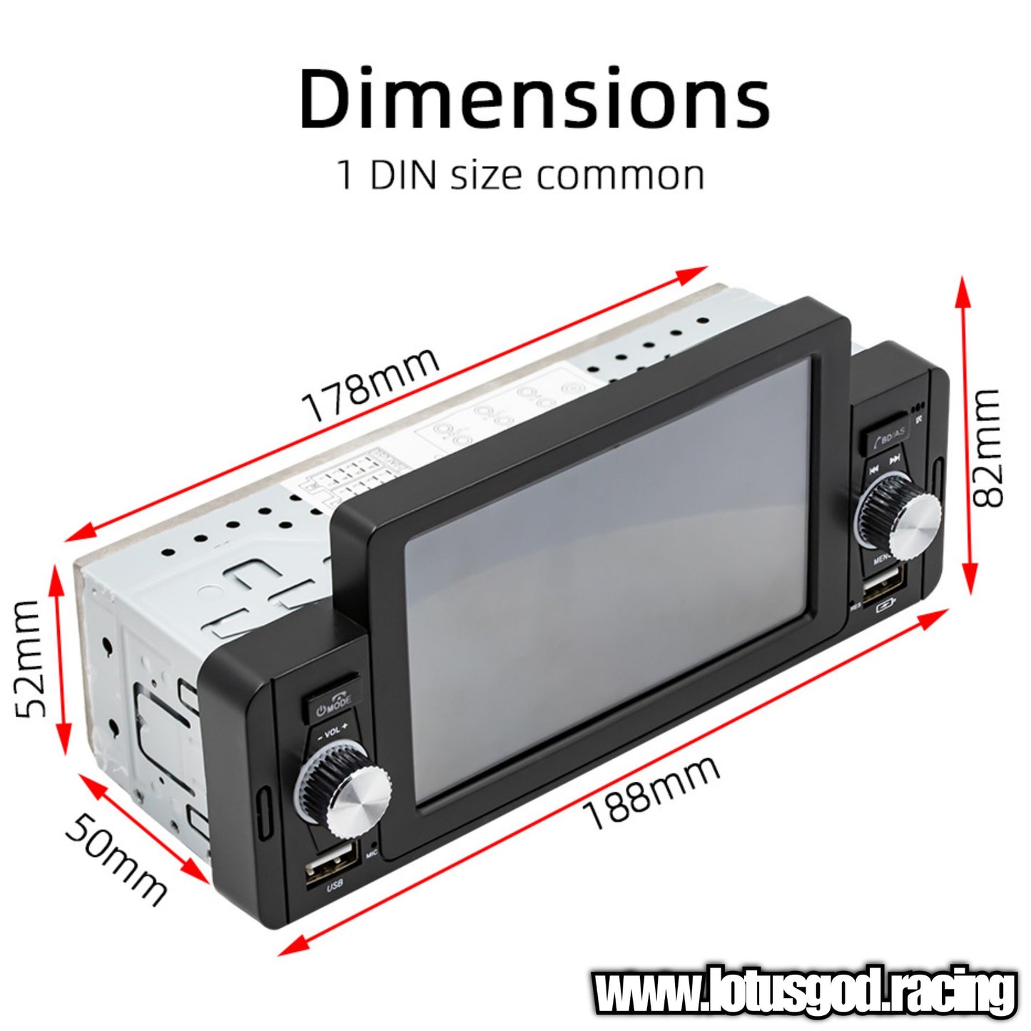 1 Din CarPlay 5 Inch Bluetooth Mirror Link Wide Touch Screen Screen USB Mp3 4 5 Window CE Car Audio FM Radio GPS Car Play Unit