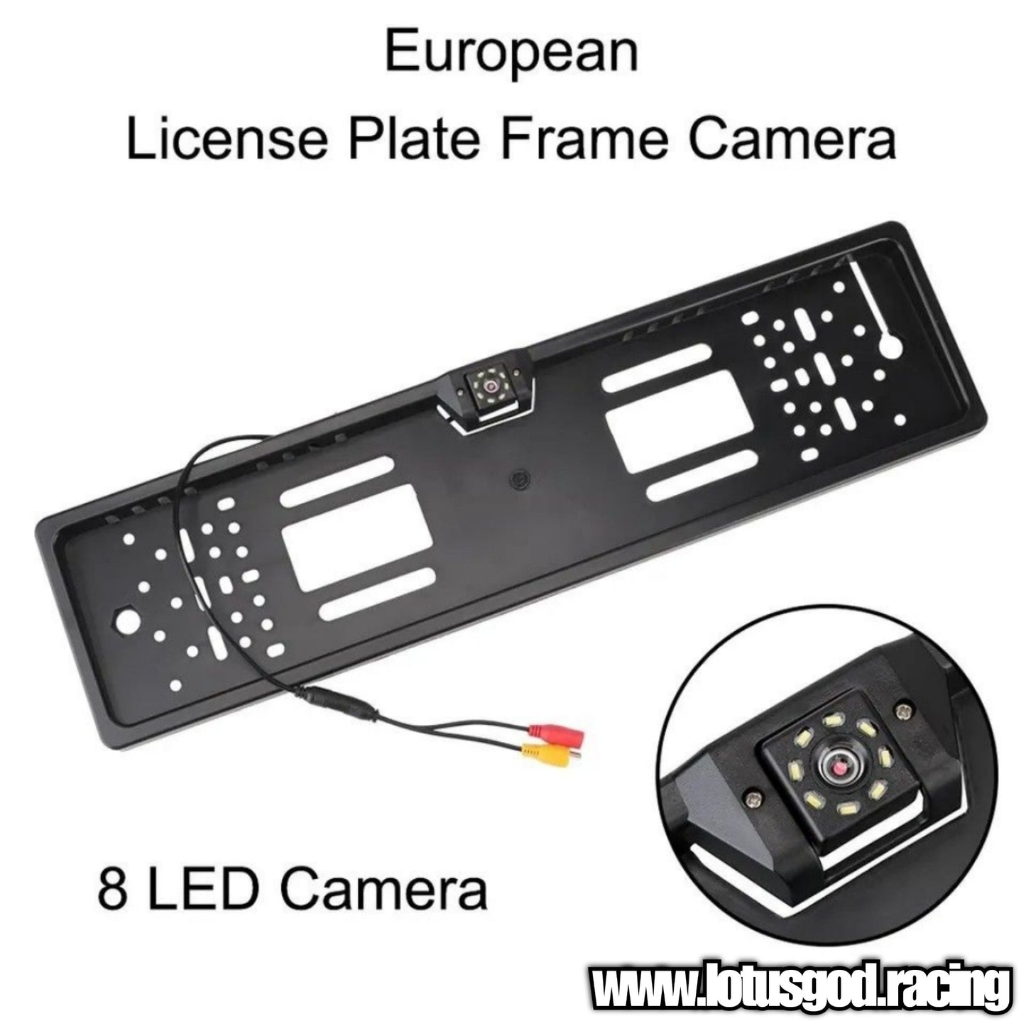 European 8 LED EU Car Plate Hidden Reverse Camera Licence Plate Holder 170 Degree Rear Cam For Car Android Head Audio Unit