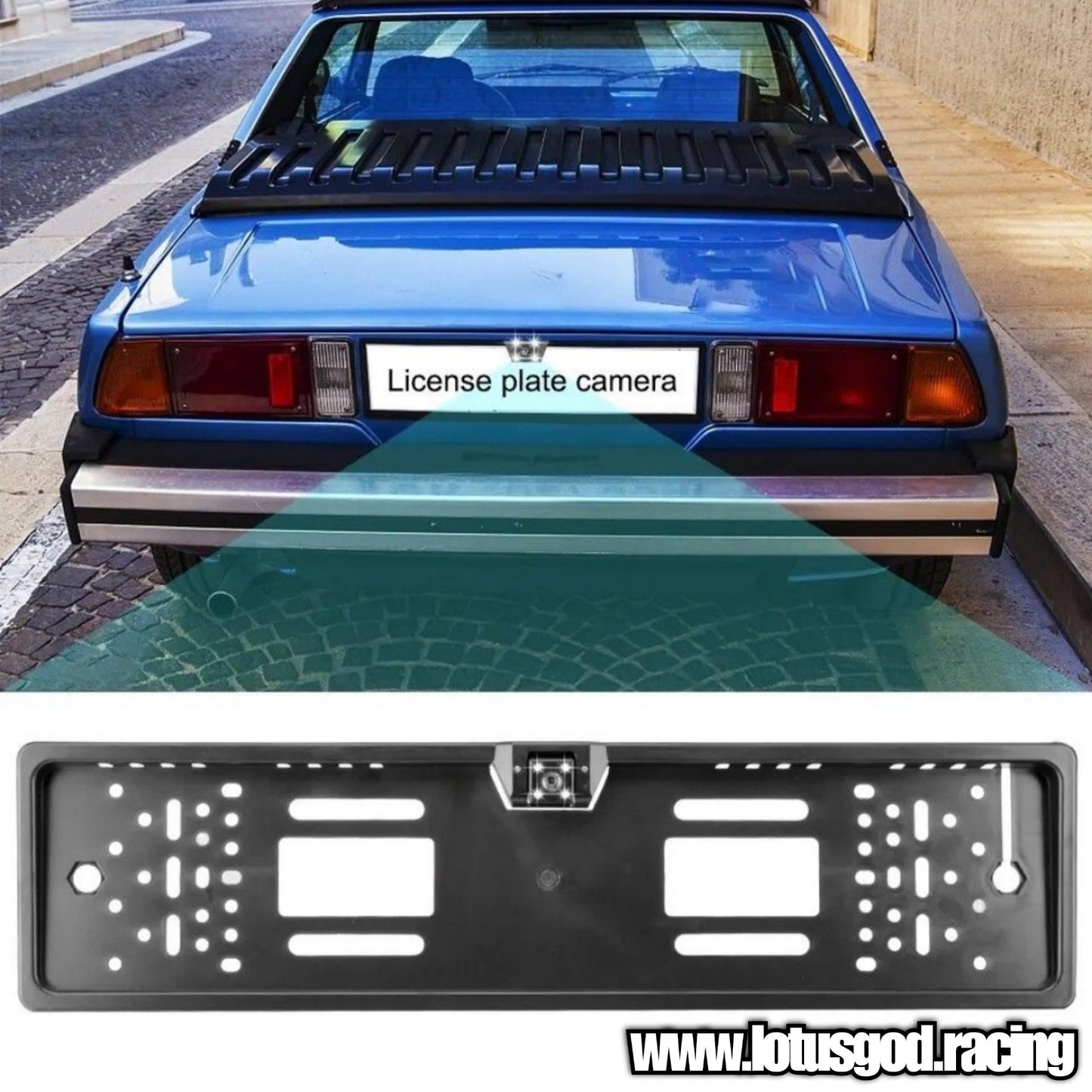 European 8 LED EU Car Plate Hidden Reverse Camera Licence Plate Holder 170 Degree Rear Cam For Car Android Head Audio Unit