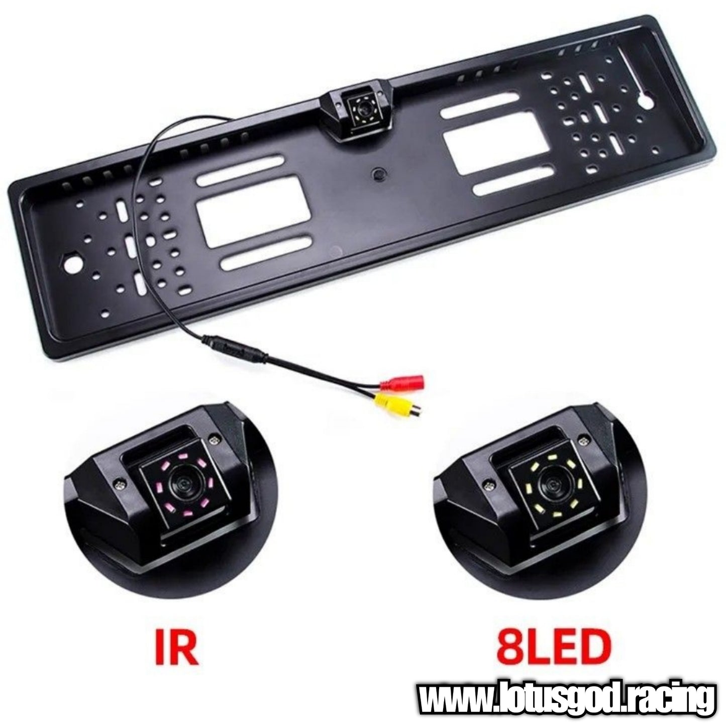 European 8 LED EU Car Plate Hidden Reverse Camera Licence Plate Holder 170 Degree Rear Cam For Car Android Head Audio Unit