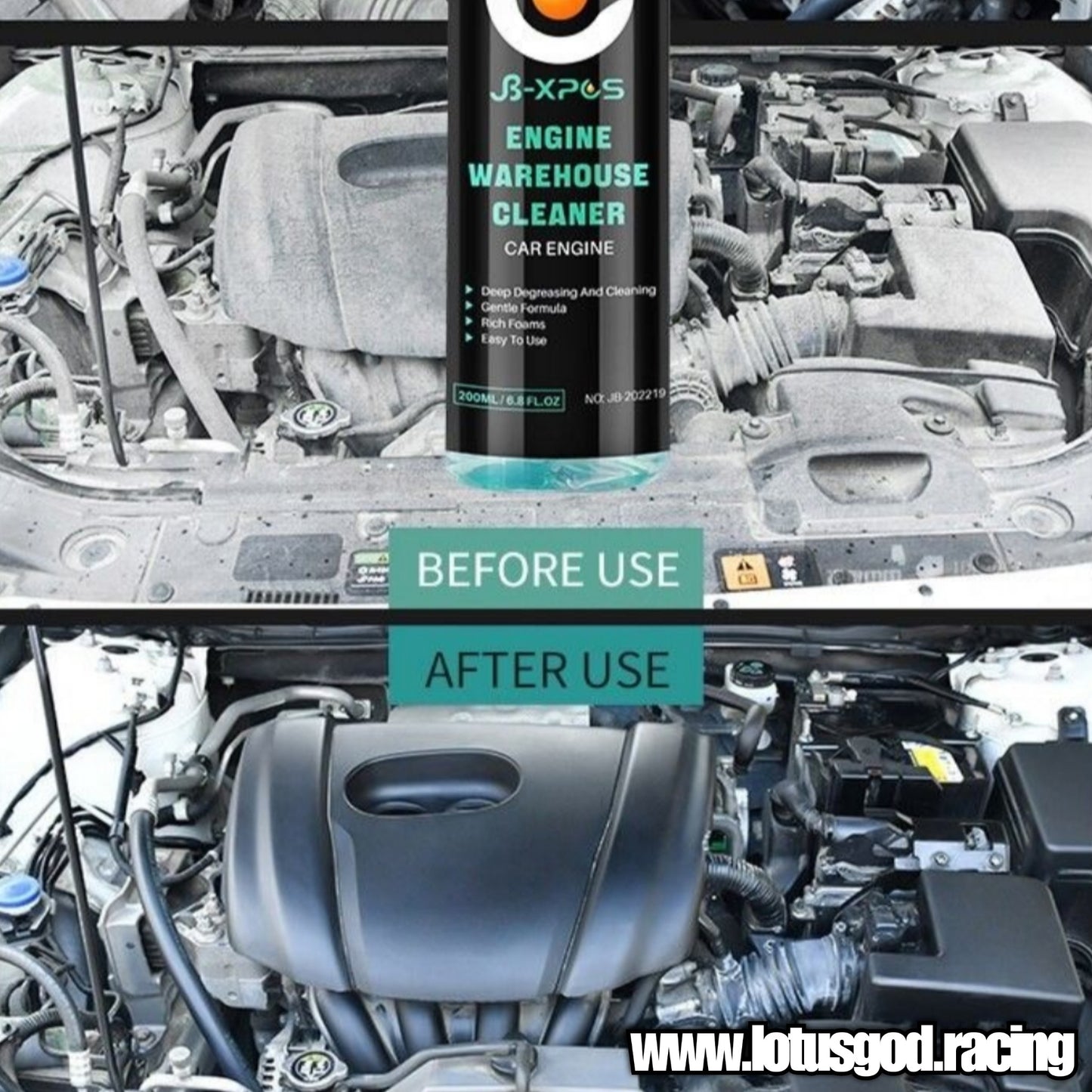 Engine Bay Refresh Shiny Degreaser Dust Dirt Removal Foam Spray Cleaner 200ml