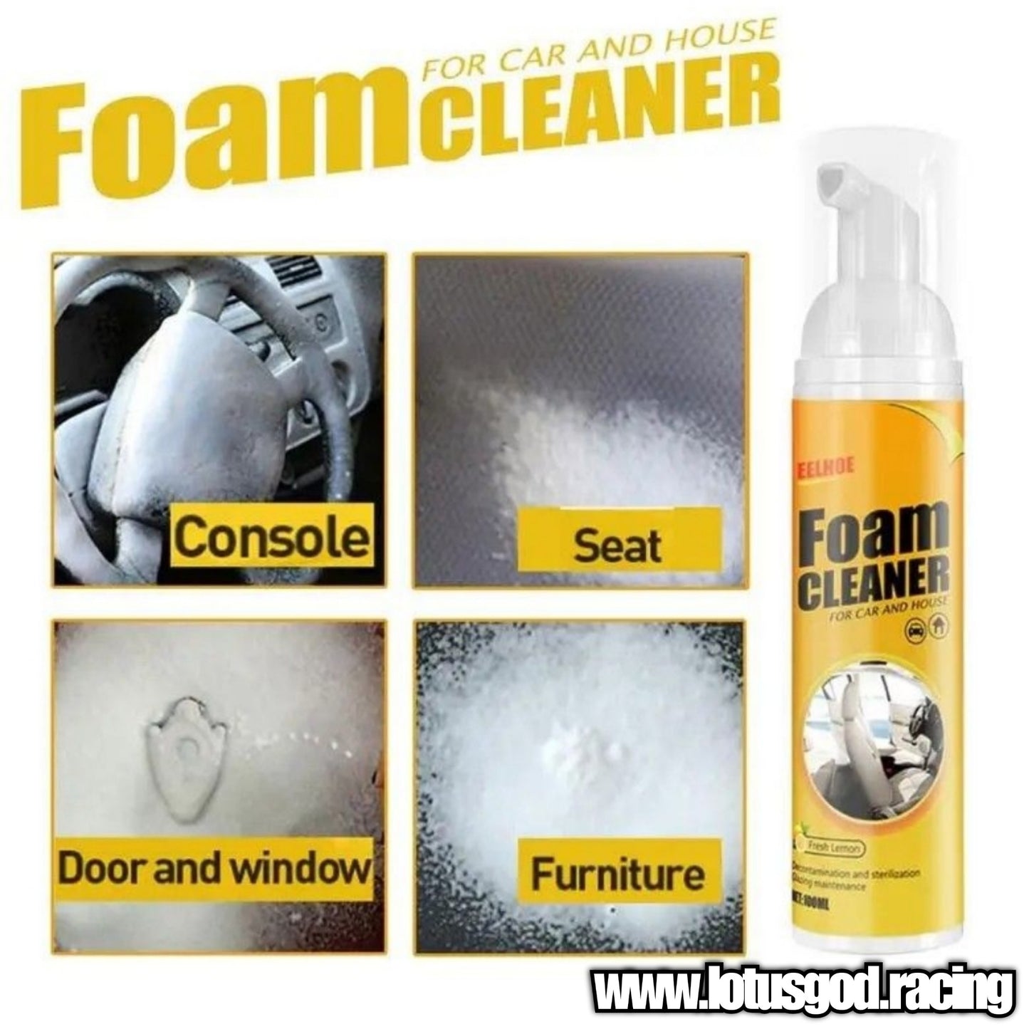 MultiPurpose Foam Cleaner Spray For Interior Car Bike Home Bird Shit Seat Dashboard Doors Etc 100ml