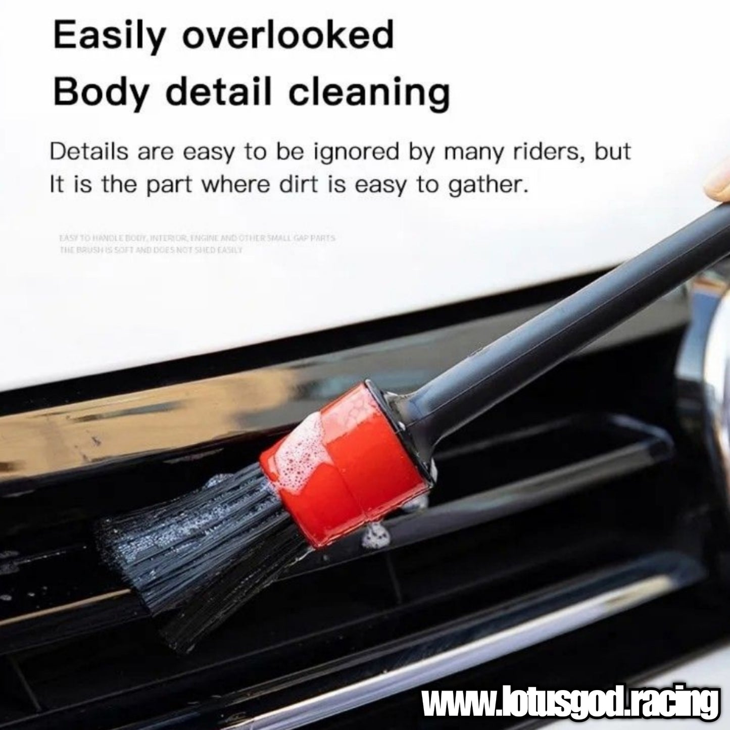 5 X New Soft Plastic Detailing Cleaning Brush For Car Motorcycle Bike Lorry Van Pick Up Etc