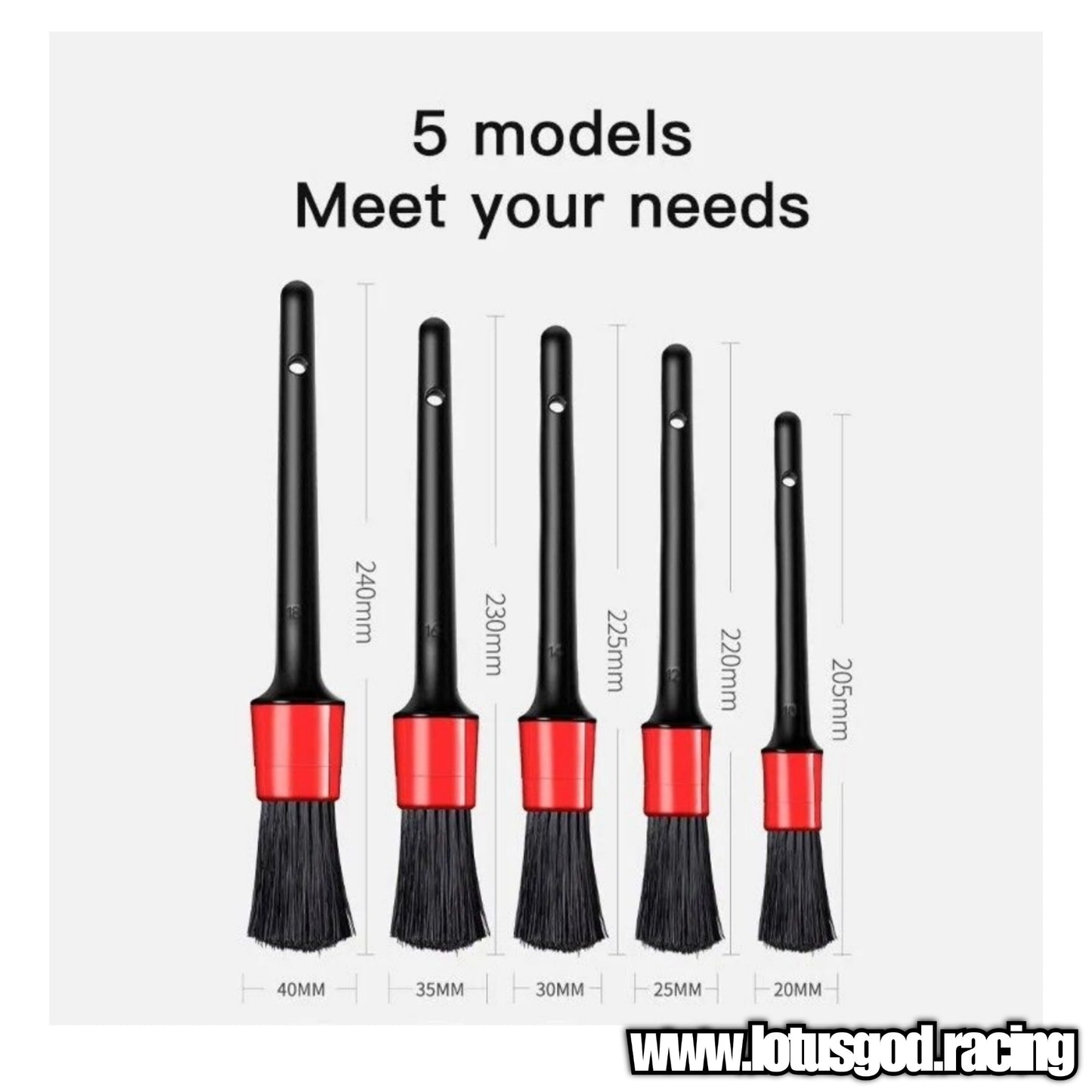 5 X New Soft Plastic Detailing Cleaning Brush For Car Motorcycle Bike Lorry Van Pick Up Etc
