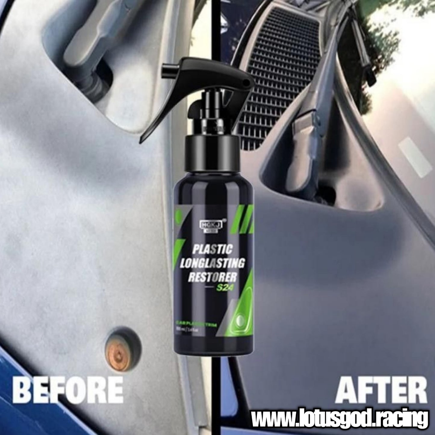 Plastic Restorer Back To Black Gloss Plastic Parts Temporary Repair Spray Exterior Renovator Cleaning Solution