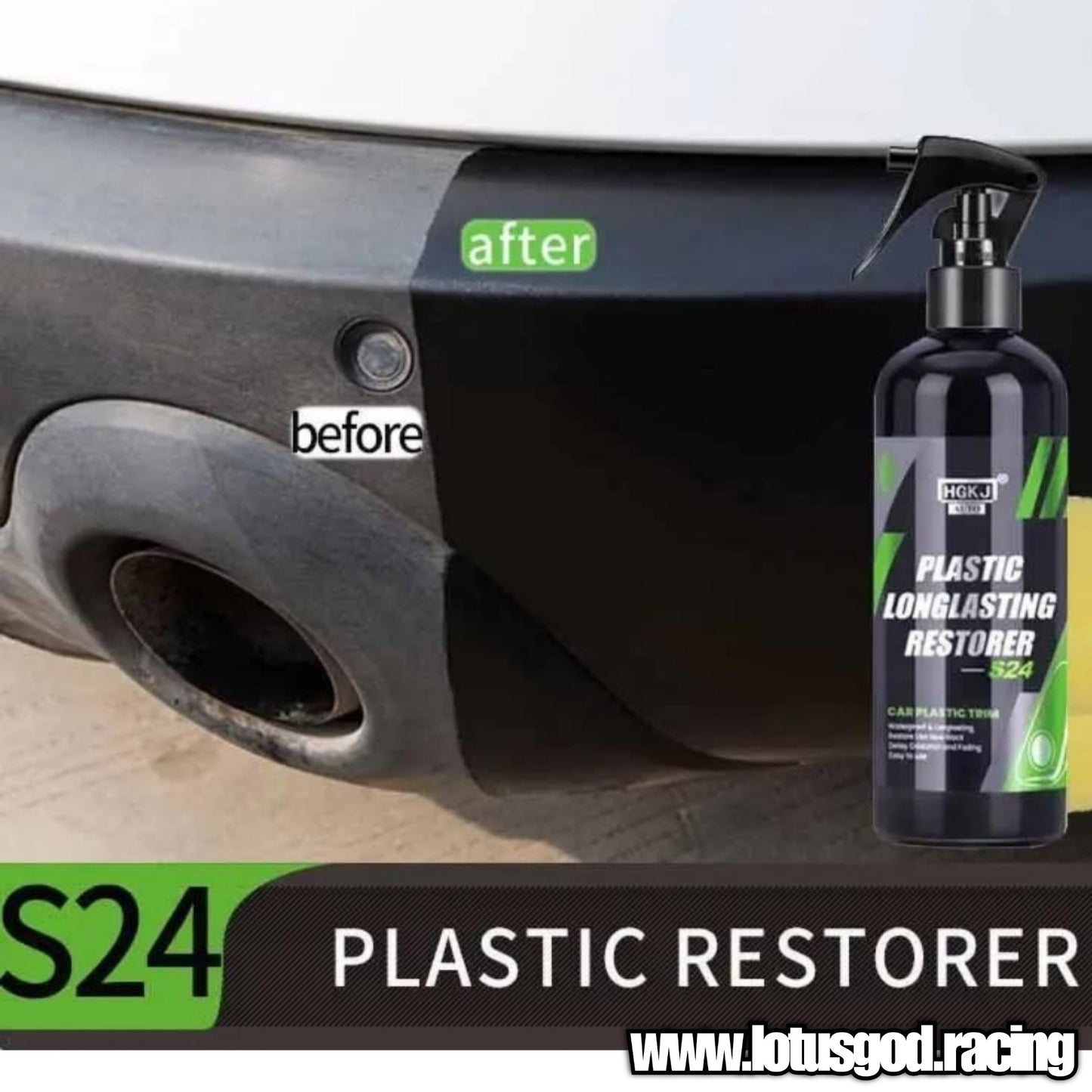 Plastic Restorer Back To Black Gloss Plastic Parts Temporary Repair Spray Exterior Renovator Cleaning Solution