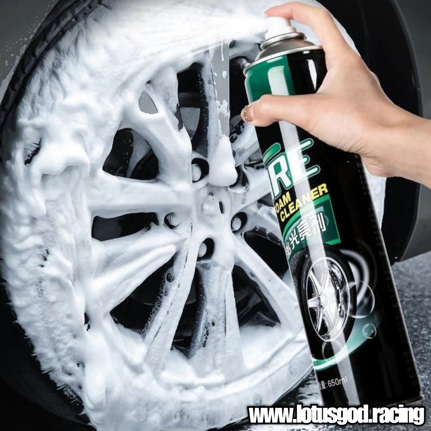 Tyre Rubber Plastic Cleaner Foam Shine Spray For Car Lorry Van Pick Up Motorcycle Tires 600ml