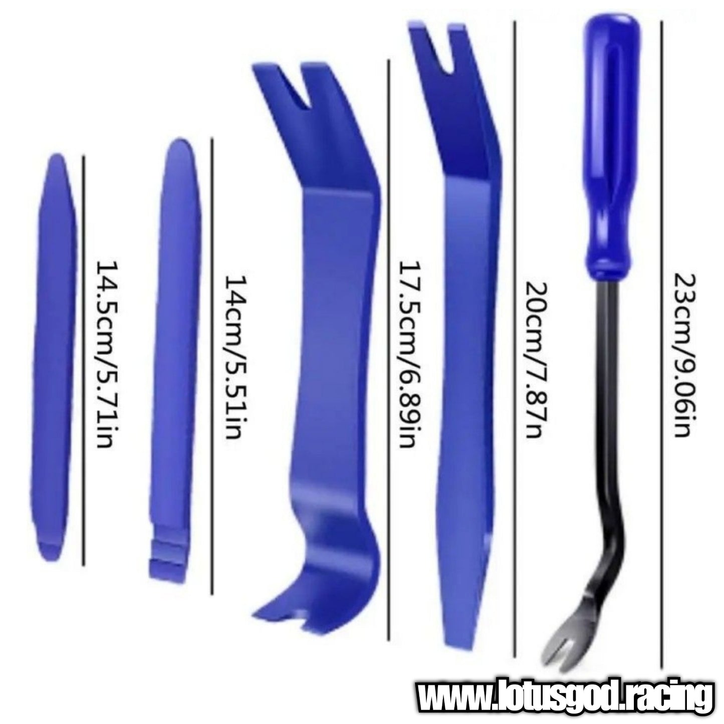 5 X New Universal Blue Hard Plastic Ply Removal Tool For Interior Dashboard Window Panel Door Radio Audio Trim Panel