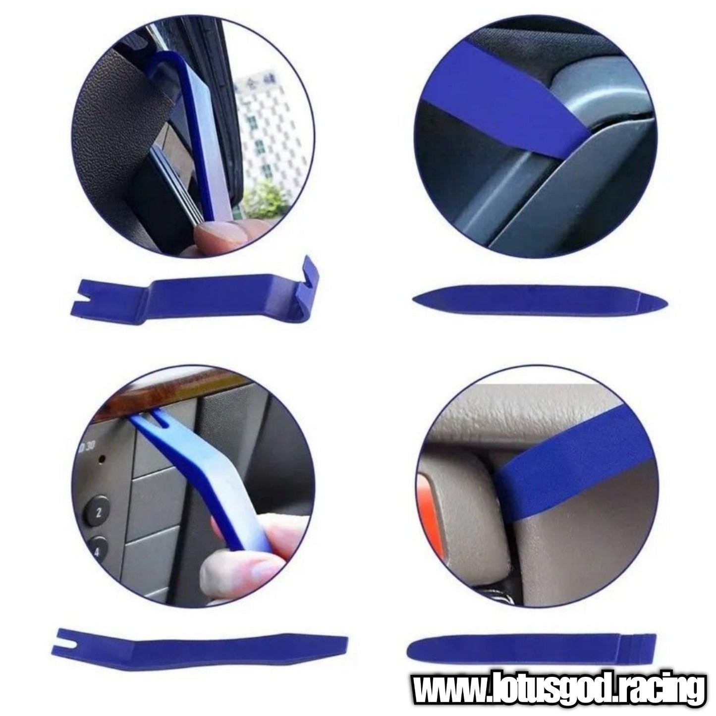 5 X New Universal Blue Hard Plastic Ply Removal Tool For Interior Dashboard Window Panel Door Radio Audio Trim Panel
