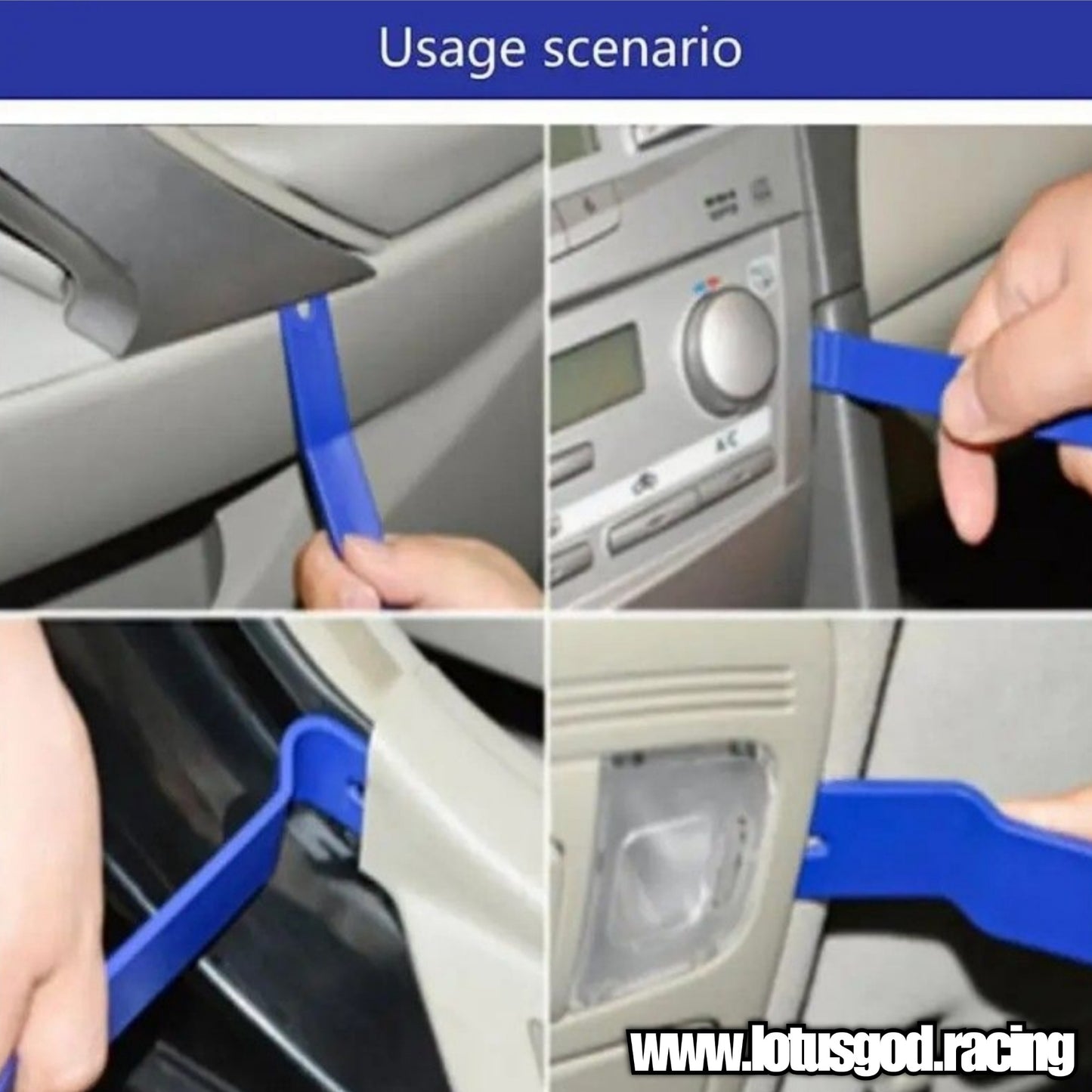 5 X New Universal Blue Hard Plastic Ply Removal Tool For Interior Dashboard Window Panel Door Radio Audio Trim Panel