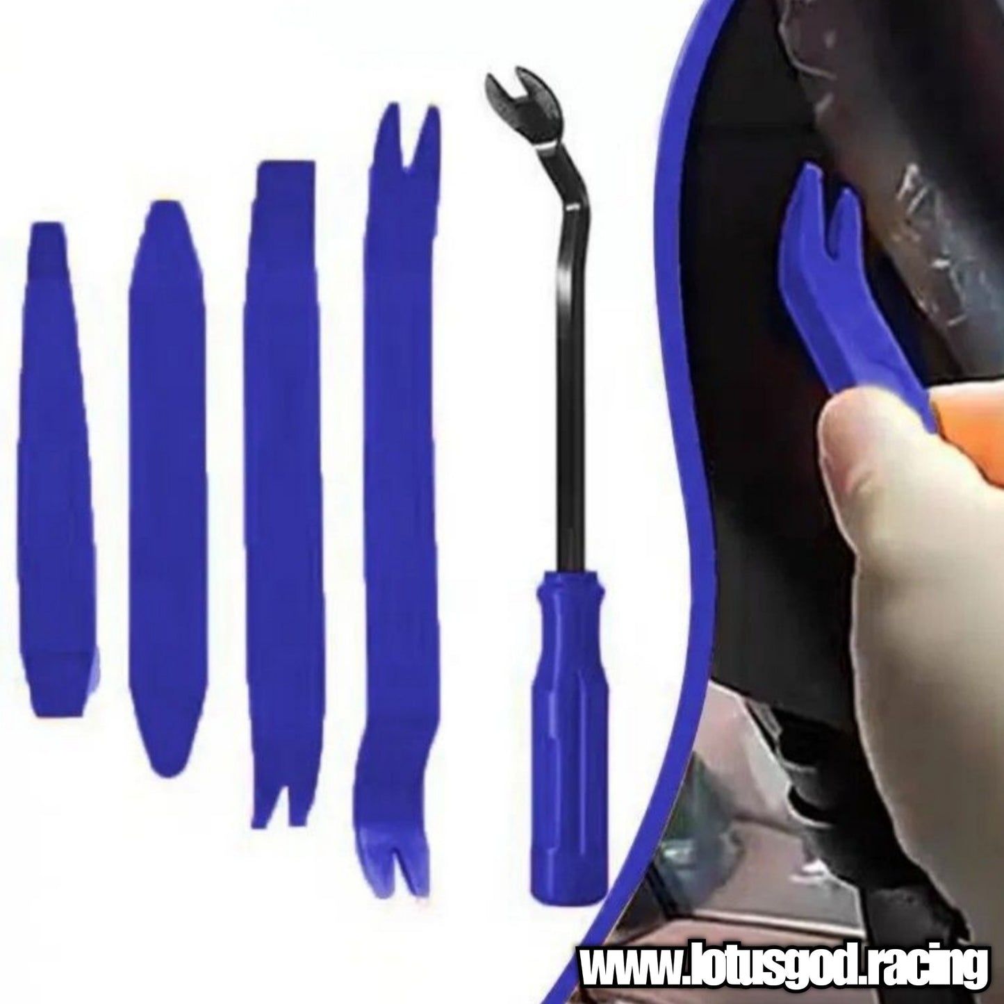 5 X New Universal Blue Hard Plastic Ply Removal Tool For Interior Dashboard Window Panel Door Radio Audio Trim Panel