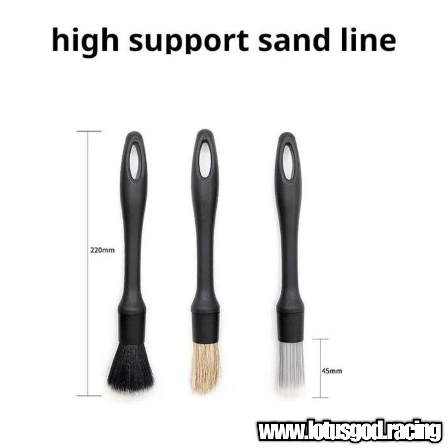 3 X Fine Detailing Soft Brush Set For Car Motorcycle Van Lorry Pick Up Etc