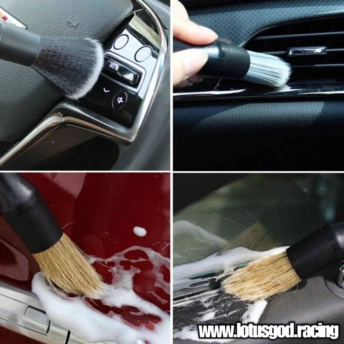 3 X Fine Detailing Soft Brush Set For Car Motorcycle Van Lorry Pick Up Etc