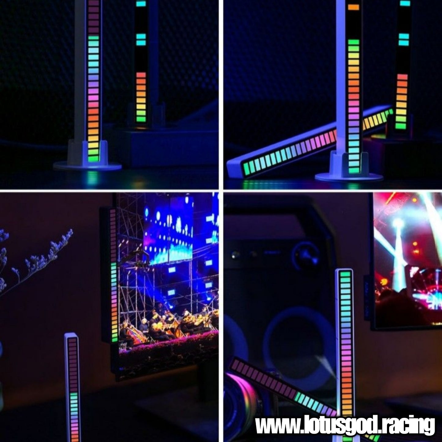 RGB Colour Rainbow 32 LED Music Light Stick Display 18cm X 1.5cm