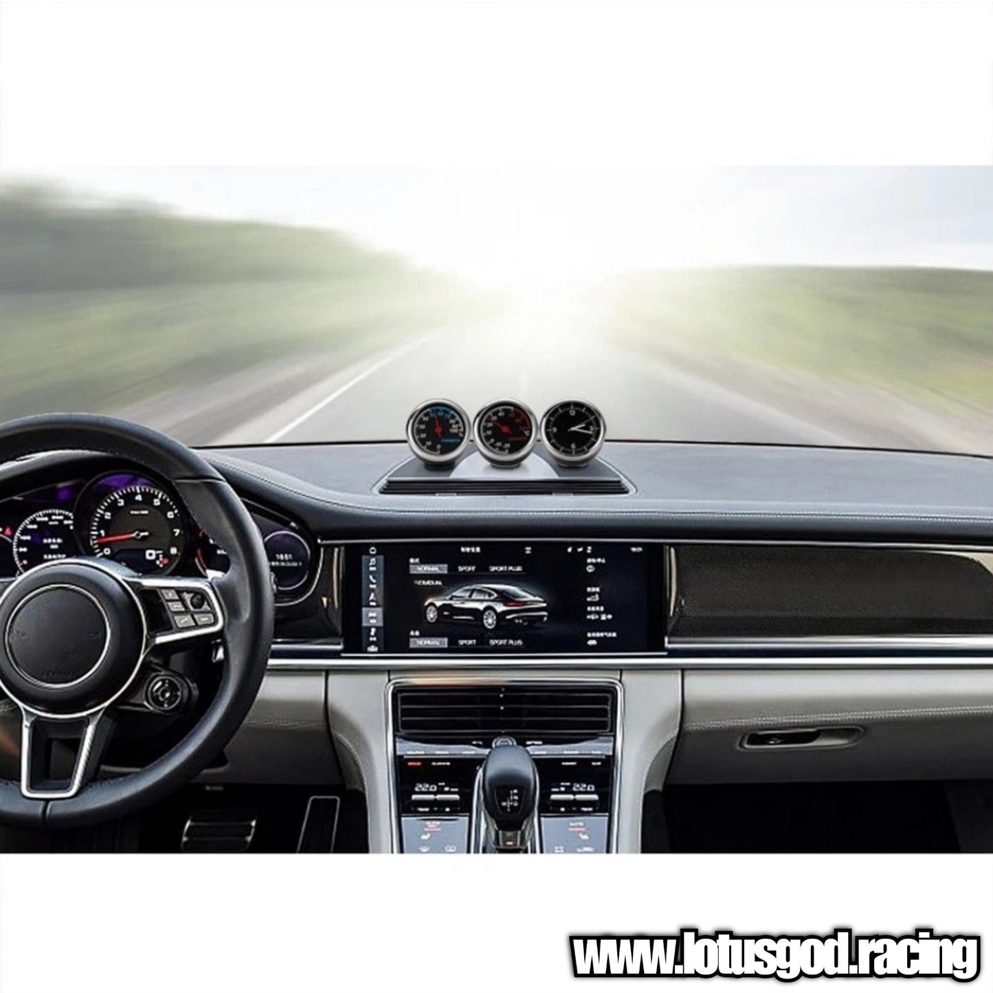 Universal 4cm Round Meter Gauge Quartz Watch + Hygrometer + Thermometer For Car Lorry Van Pick Up Etc