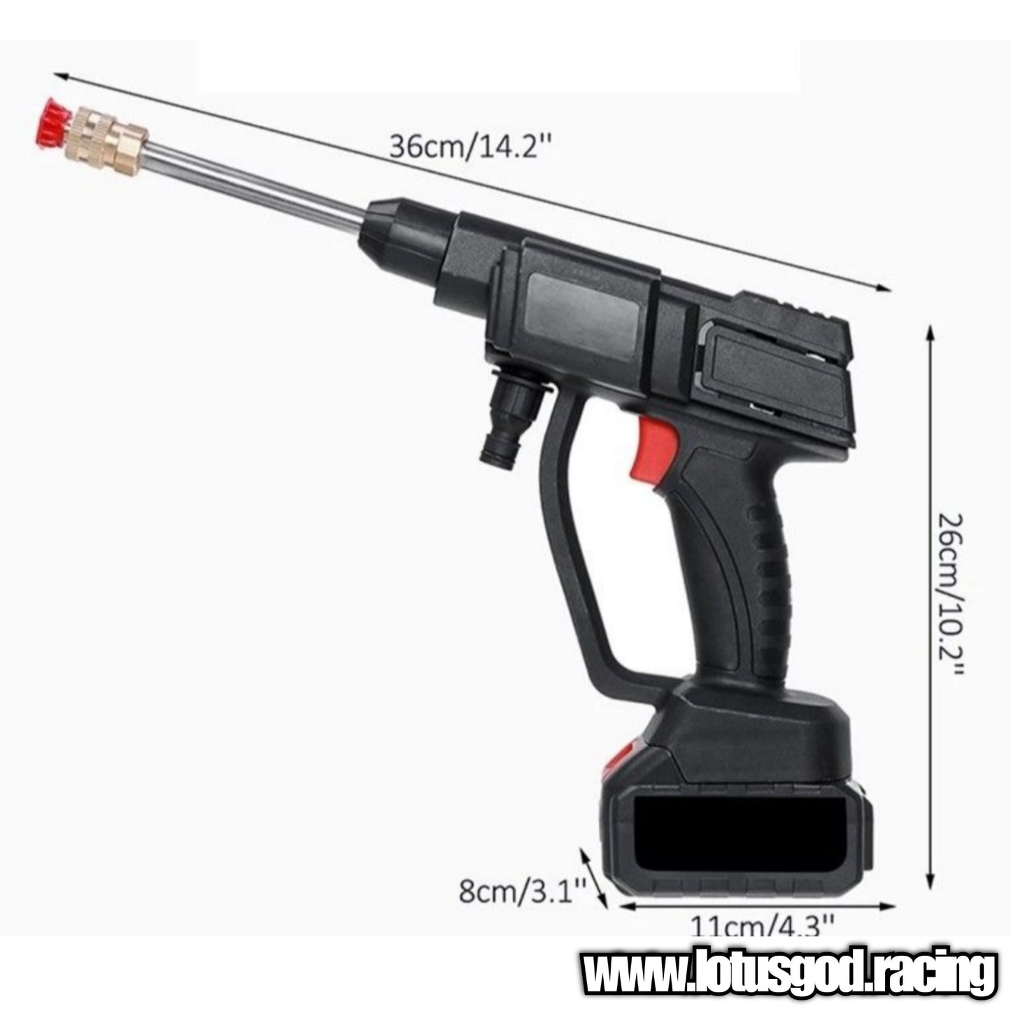 Wireless Portable Bucket Water Jet High Pressure Car Motorcycle Wash Machine Spray Gun Cleaner Tool For Pail Suction + Rechargeable Big Battery