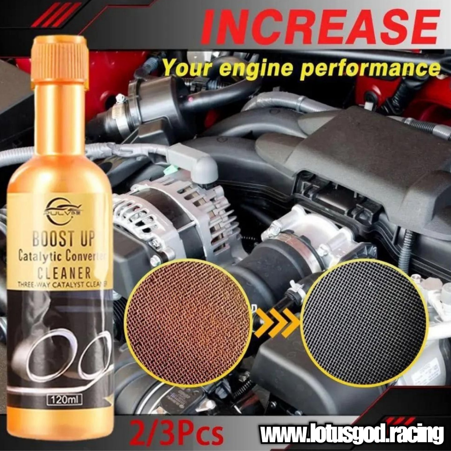 All In 1 Engine Power Boost Up + Save Fuel + Catalytic Converter Cleaner For Deep Cleaning Carbon Removal & Fuel Injector Cleaner 120ml