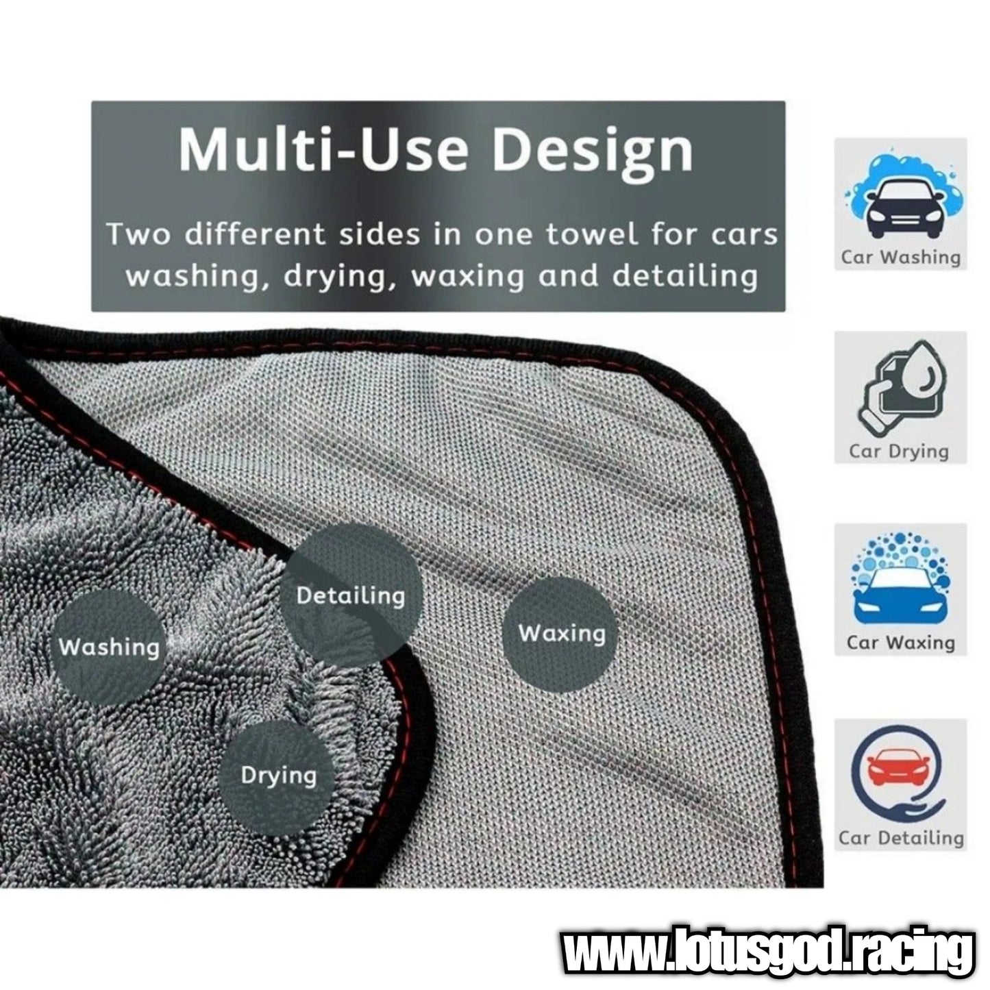 Micro Fiber Thick Twisted Car Towel Cloth For Truck Lorry Van Pick Up Motorcycle Car Wash Use Etc