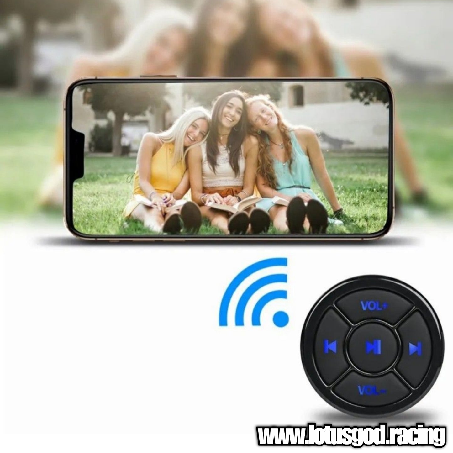 Wireless Bluetooth Media Button Remote Controller For Steering Wheel Control MP3 Music Player Apple IOS Android Phone Tablet