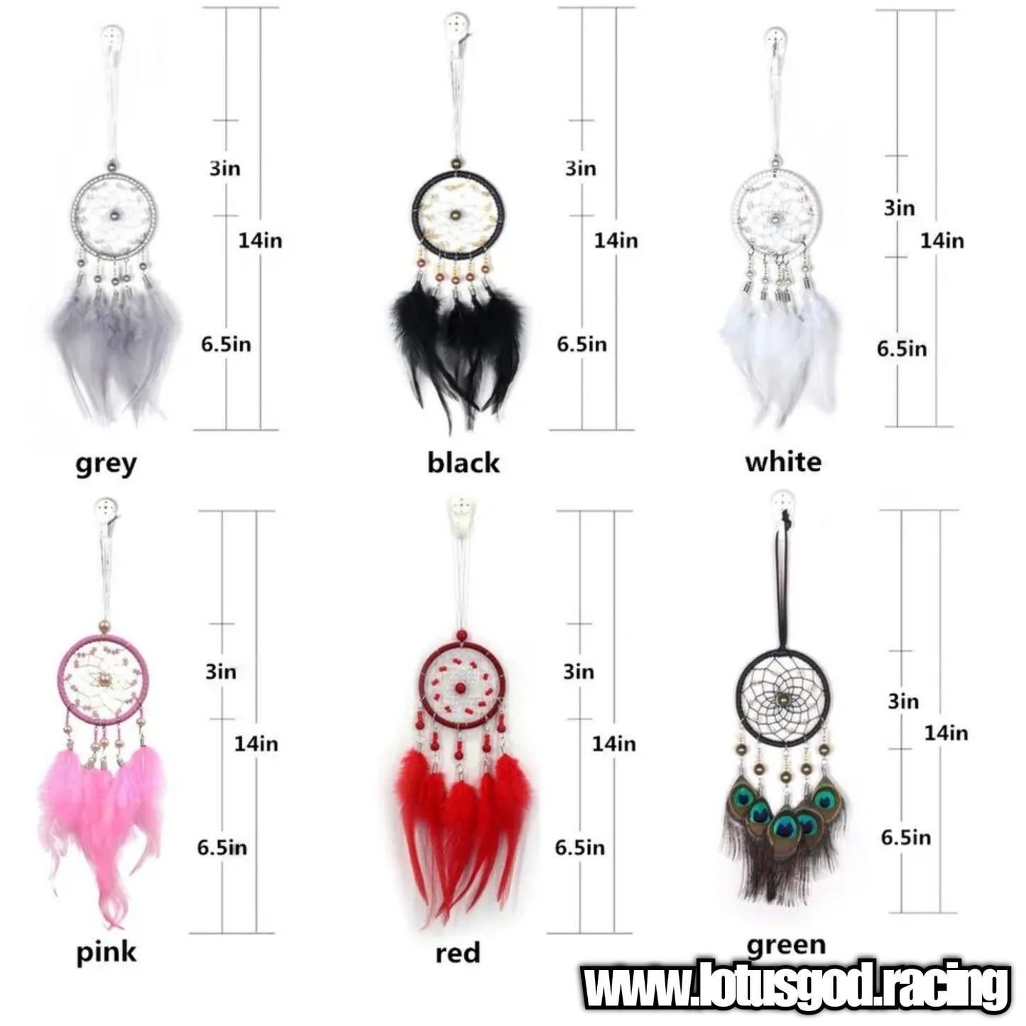 Dream Catcher Good Luck Charm Rear View Mirror Pendant Home Car Decoration Display
