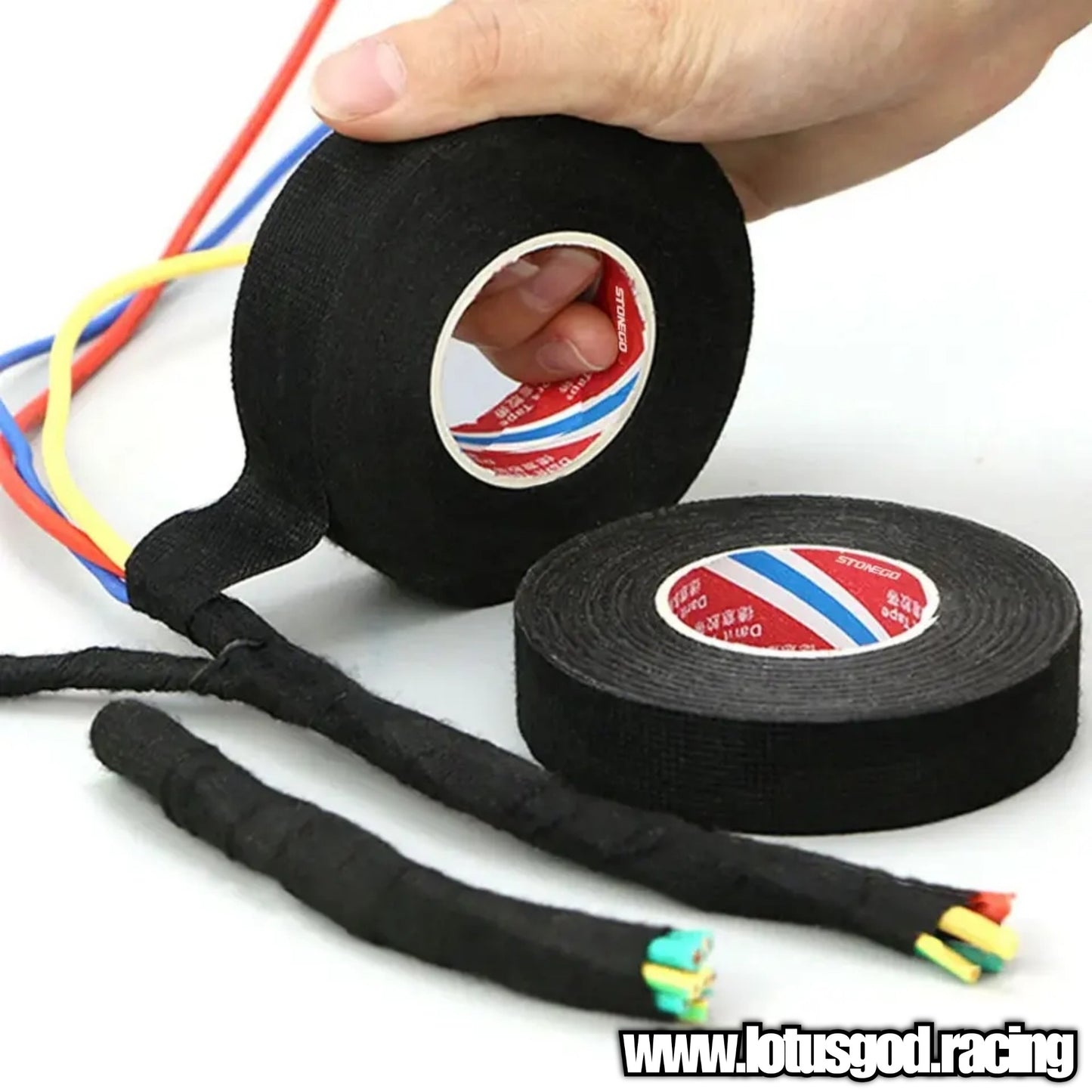 25mm Electrical Heat Resistant Harness Insulation Automotive Fabric Cloth Waterproof Noise Resistance Adhesives Tape (15 Meters)