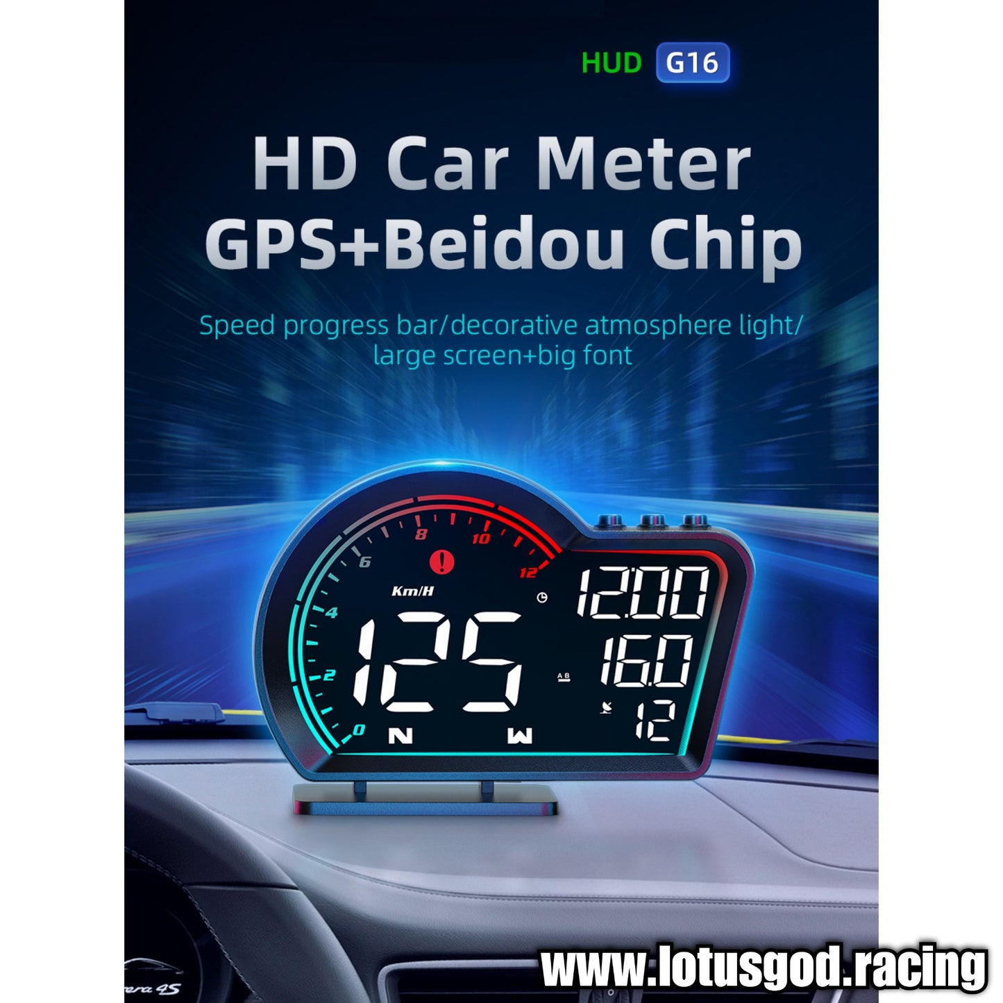 HD Usb Gps Hud Head Up Display Speedometer Vsd Odometer Alarm Multifunction On Board Computer Car Electronics Digital Speed Meter
