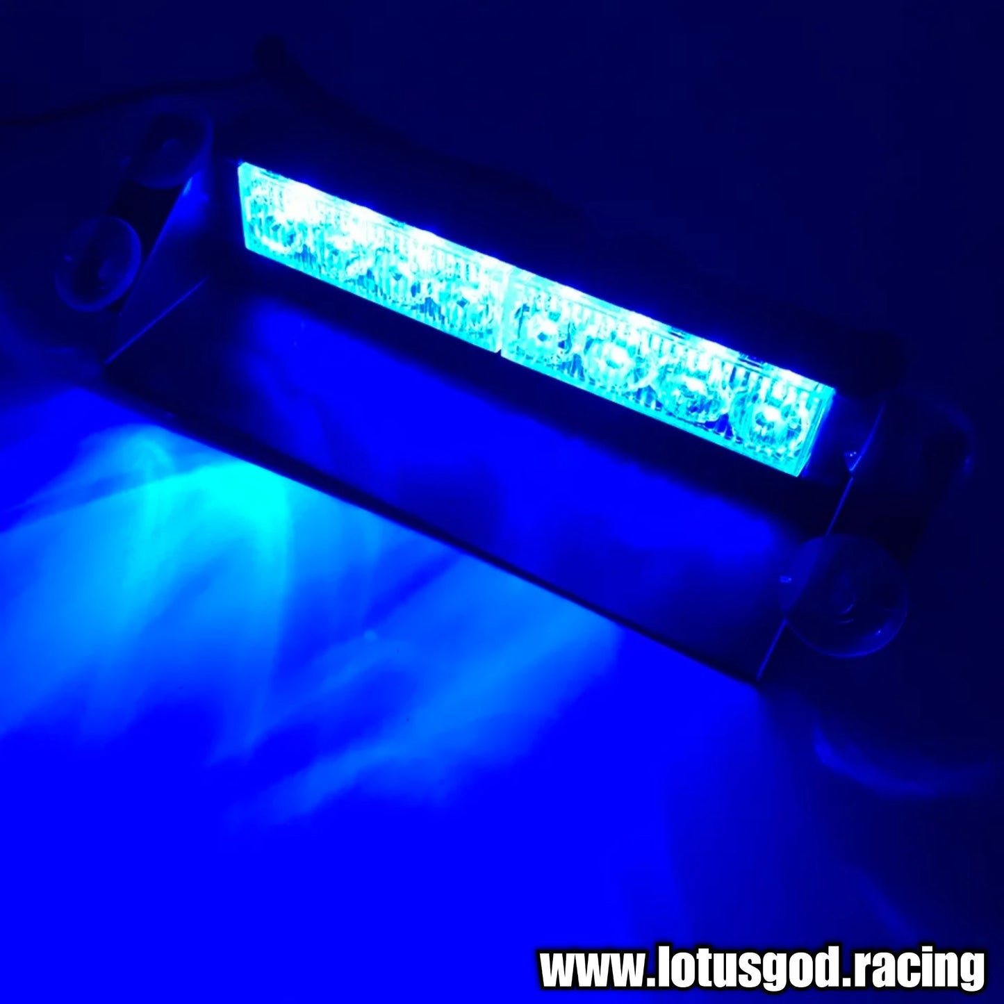 12 Volts 8 LED Blue Red Police Amber Orange White Flashing Emergency Bright Strobe For 12V Car Lorry Van Pick Up Truck Flashing Warning Light On Windscreen